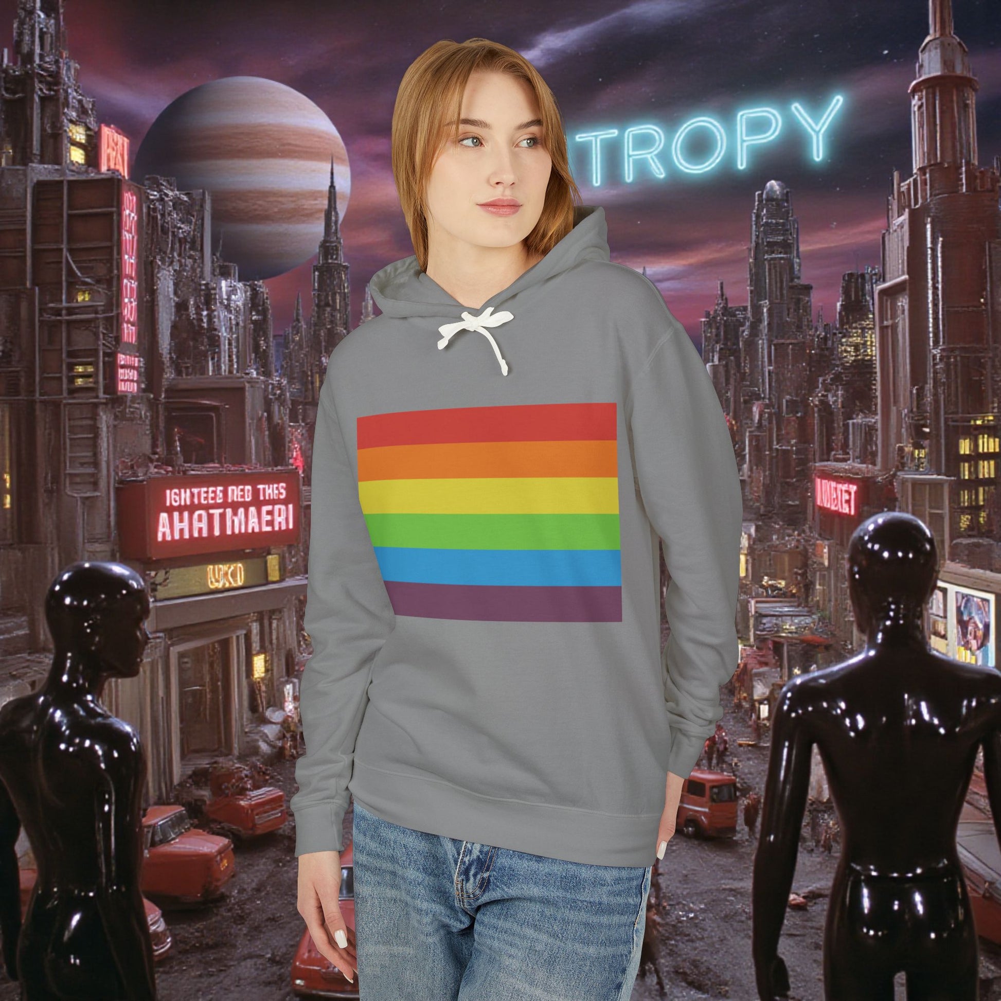 Hoodie Sweatshirt | Vintage Pride Flag