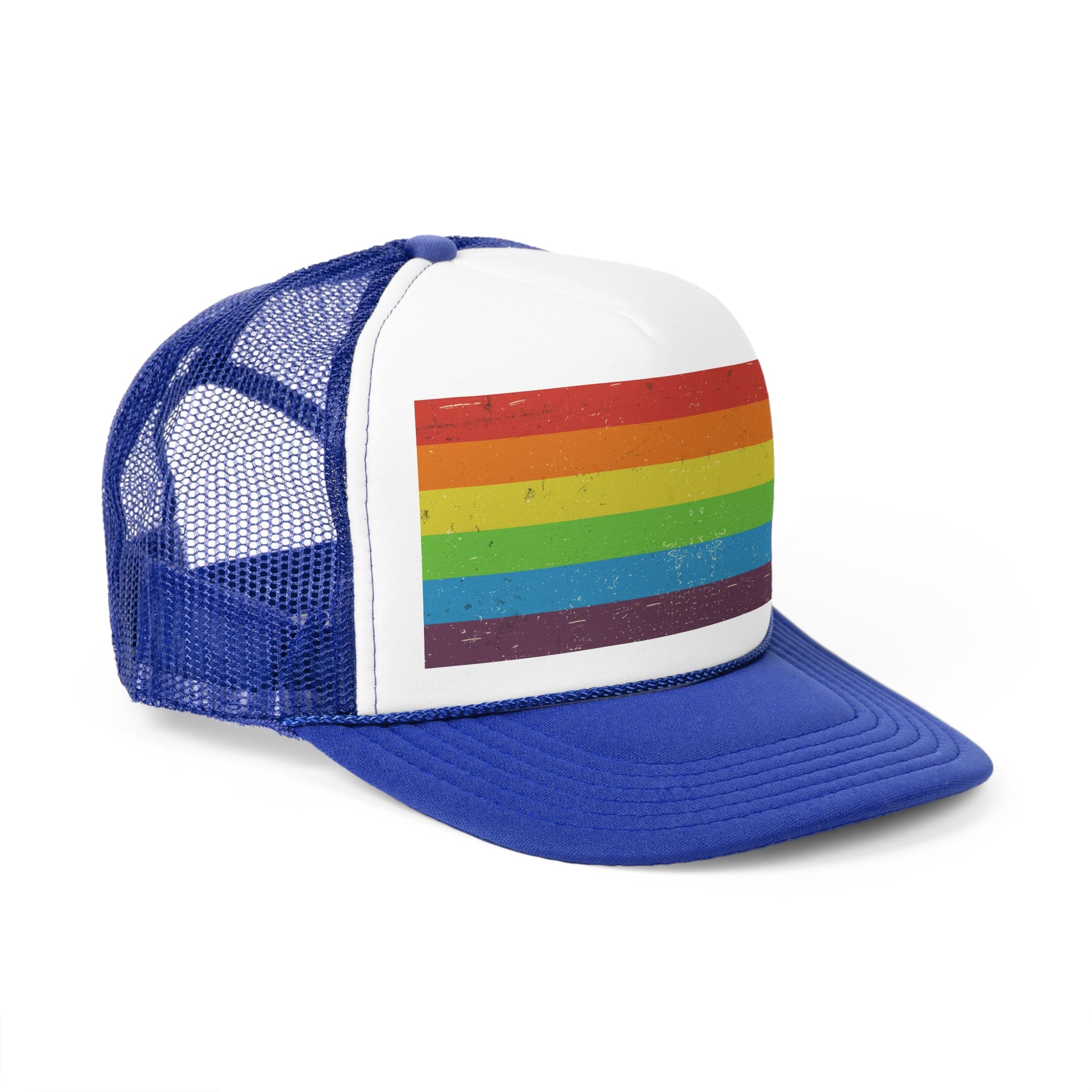 Trucker Hat | Distressed Vintage Pride Flag