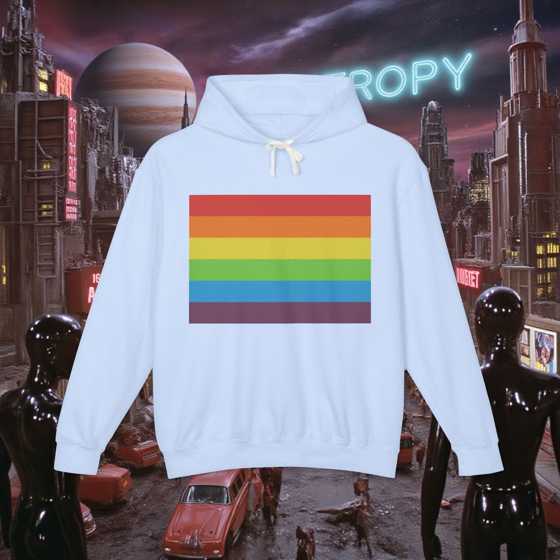 Hoodie Sweatshirt | Vintage Pride Flag