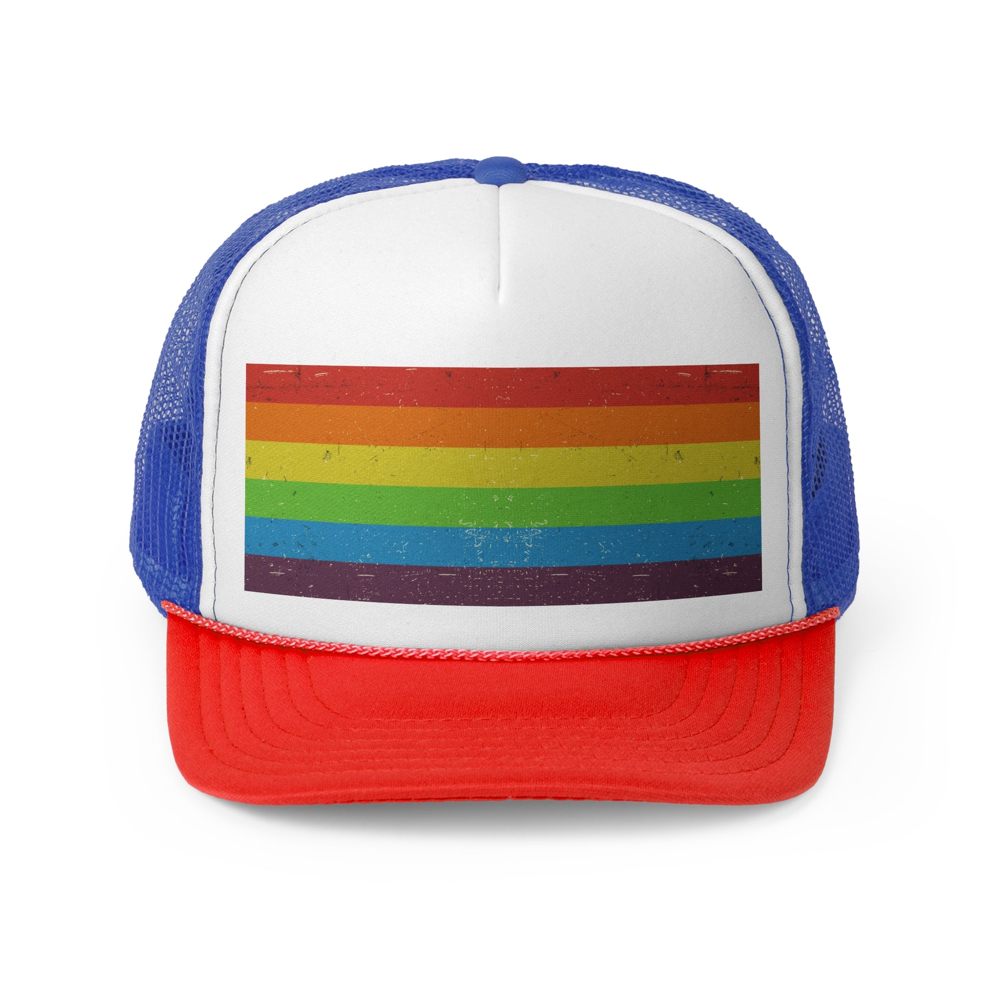 Trucker Hat | Distressed Vintage Pride Flag
