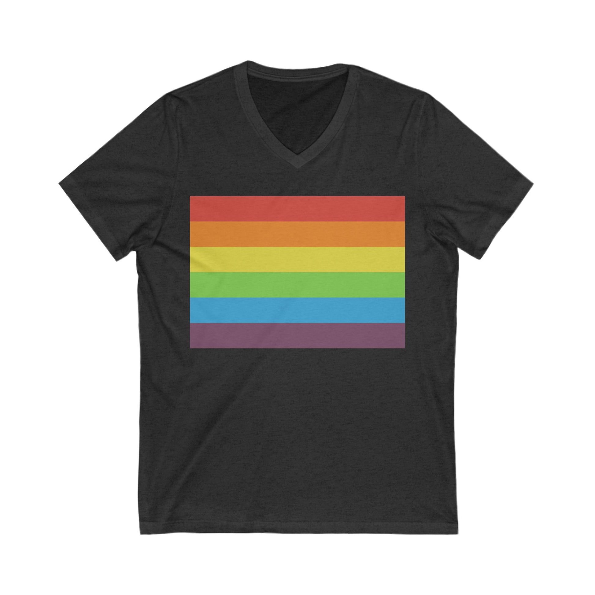 V-Neck T-Shirt | Vintage Pride Flag
