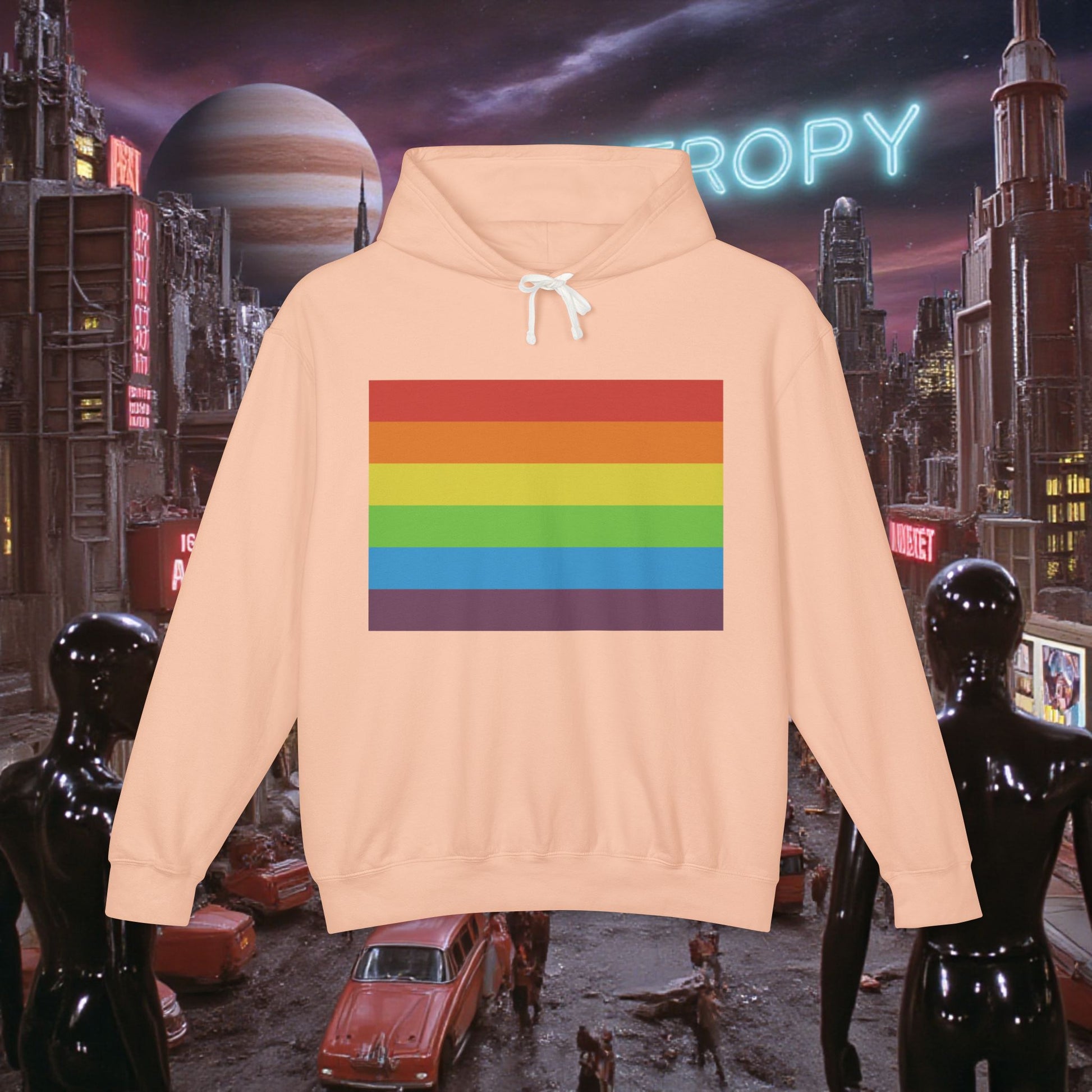 Hoodie Sweatshirt | Vintage Pride Flag