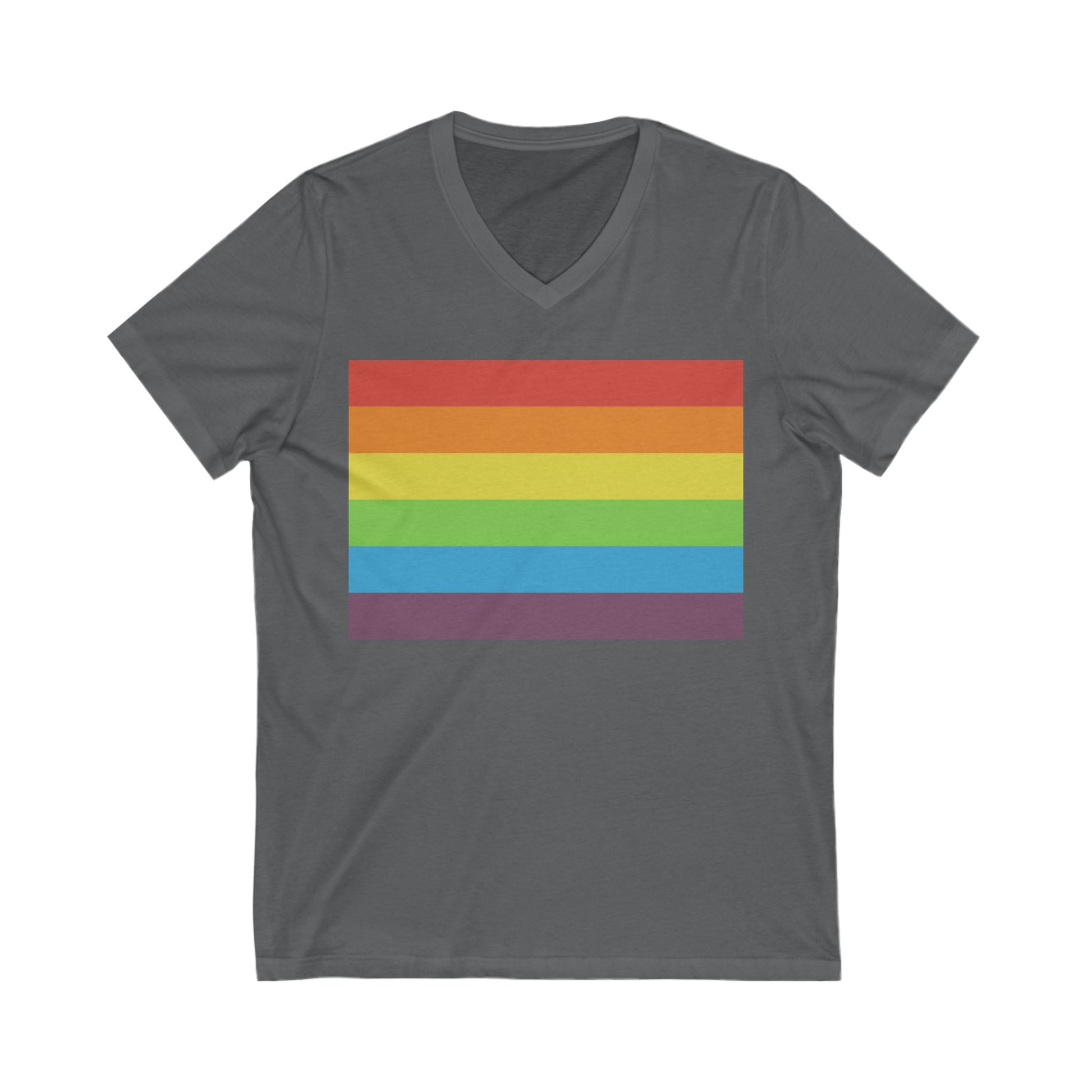V-Neck T-Shirt | Vintage Pride Flag