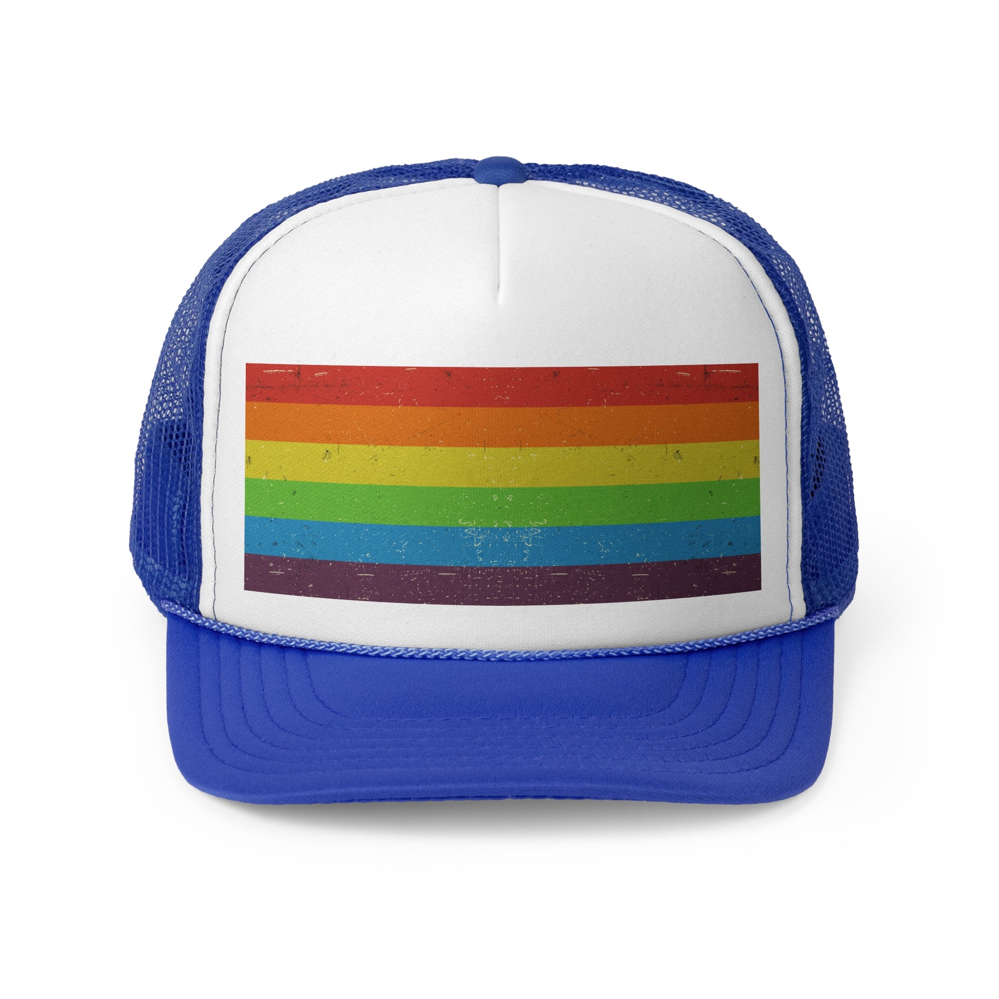 Trucker Hat | Distressed Vintage Pride Flag