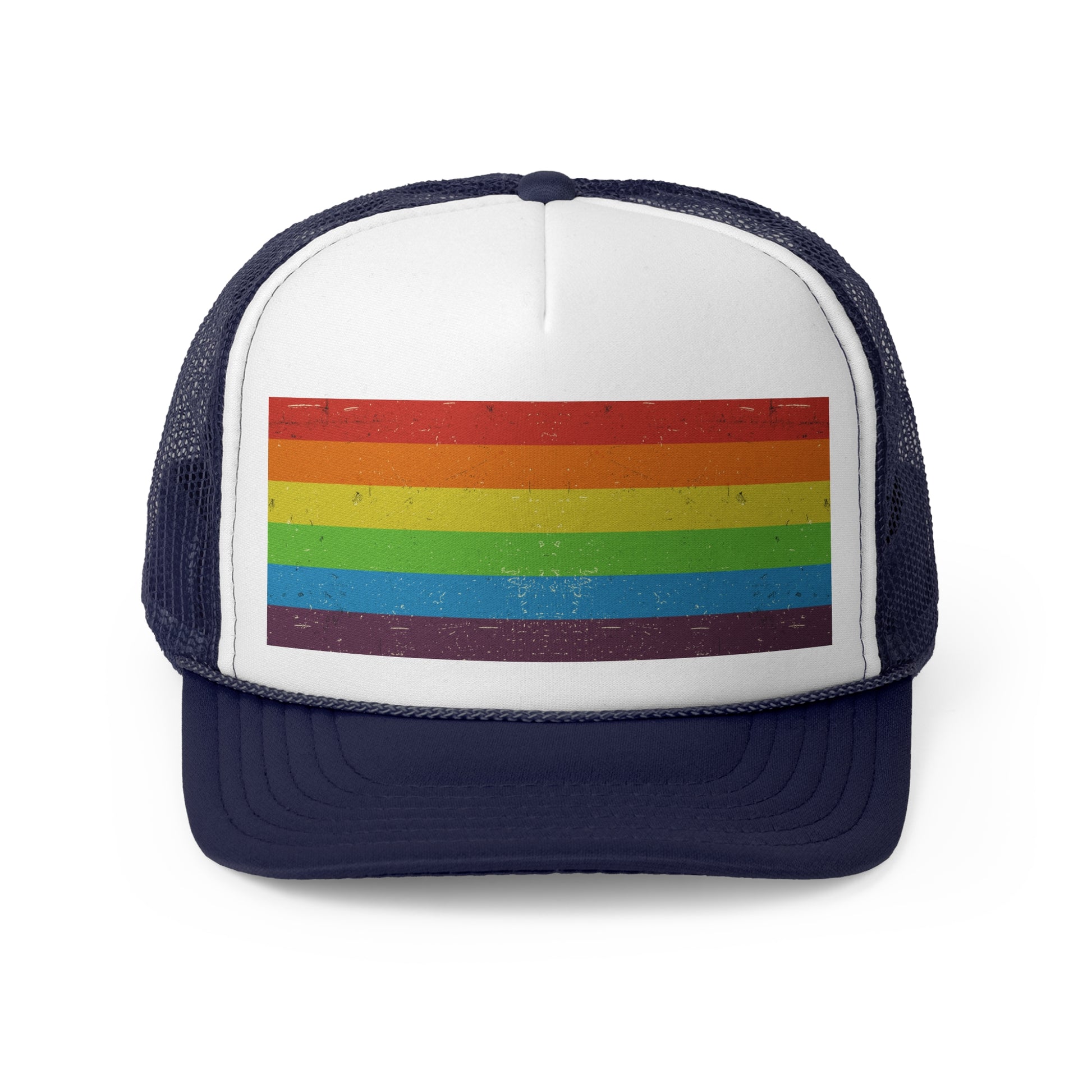 Trucker Hat | Distressed Vintage Pride Flag
