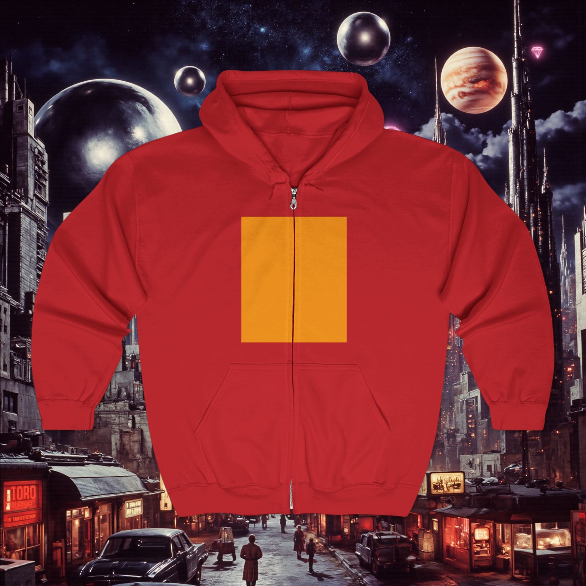 Zip Hoodie | Orange