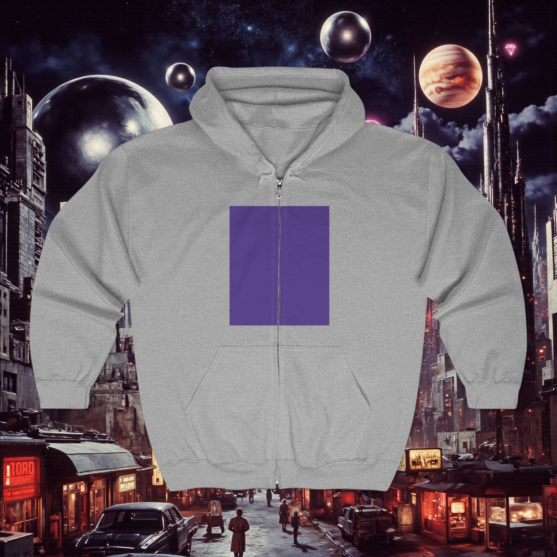 Zip Hoodie | Purple