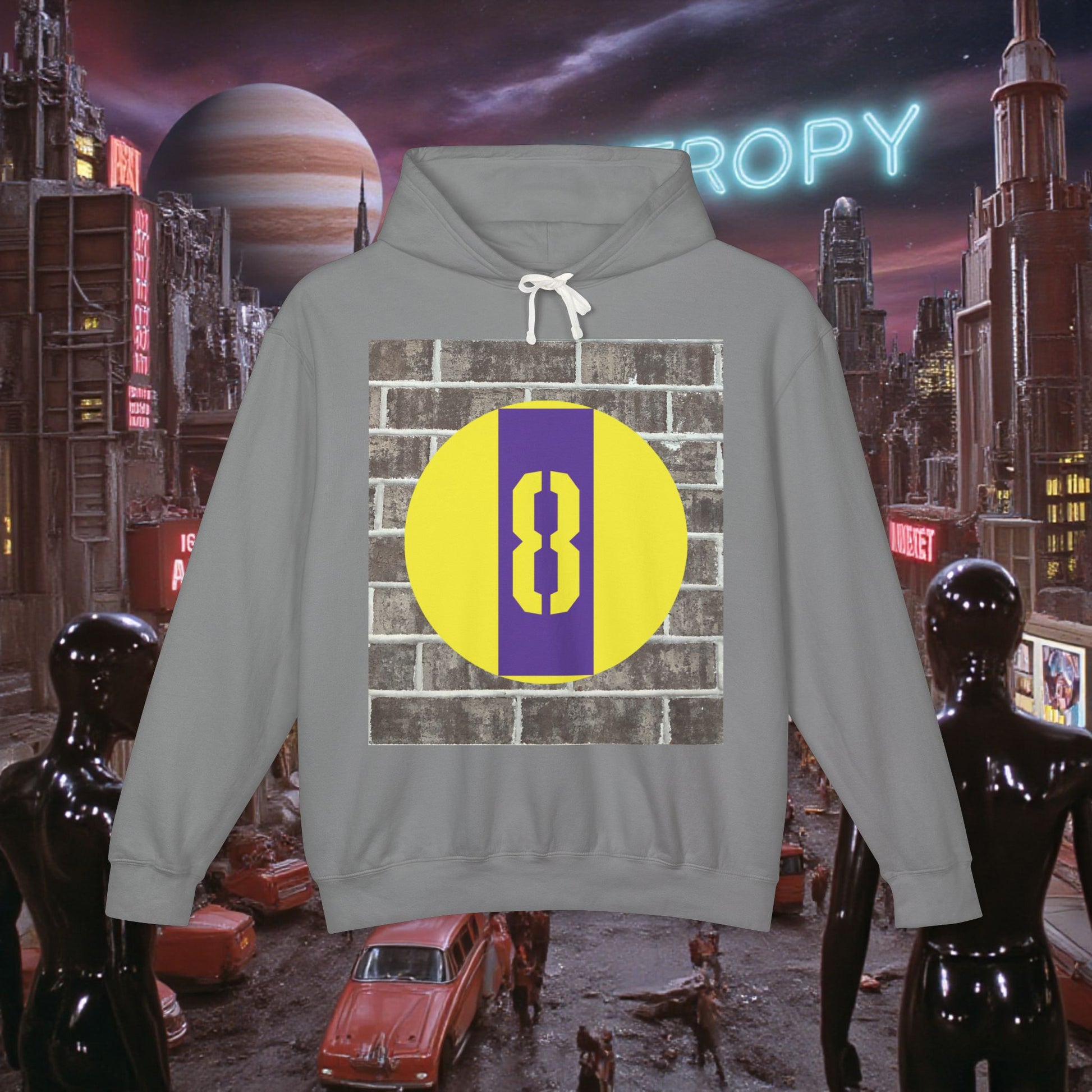 Hoodie Sweatshirt | Brick Road 8 | Purple