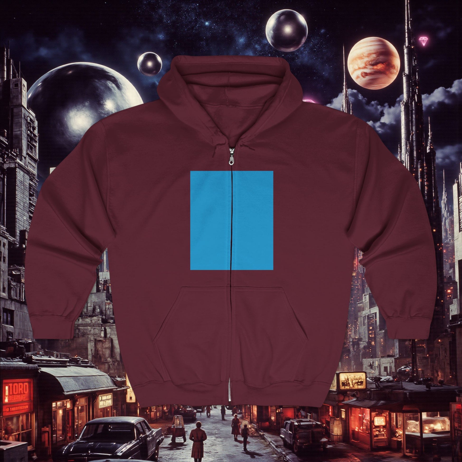 Zip Hoodie | Bright Blue