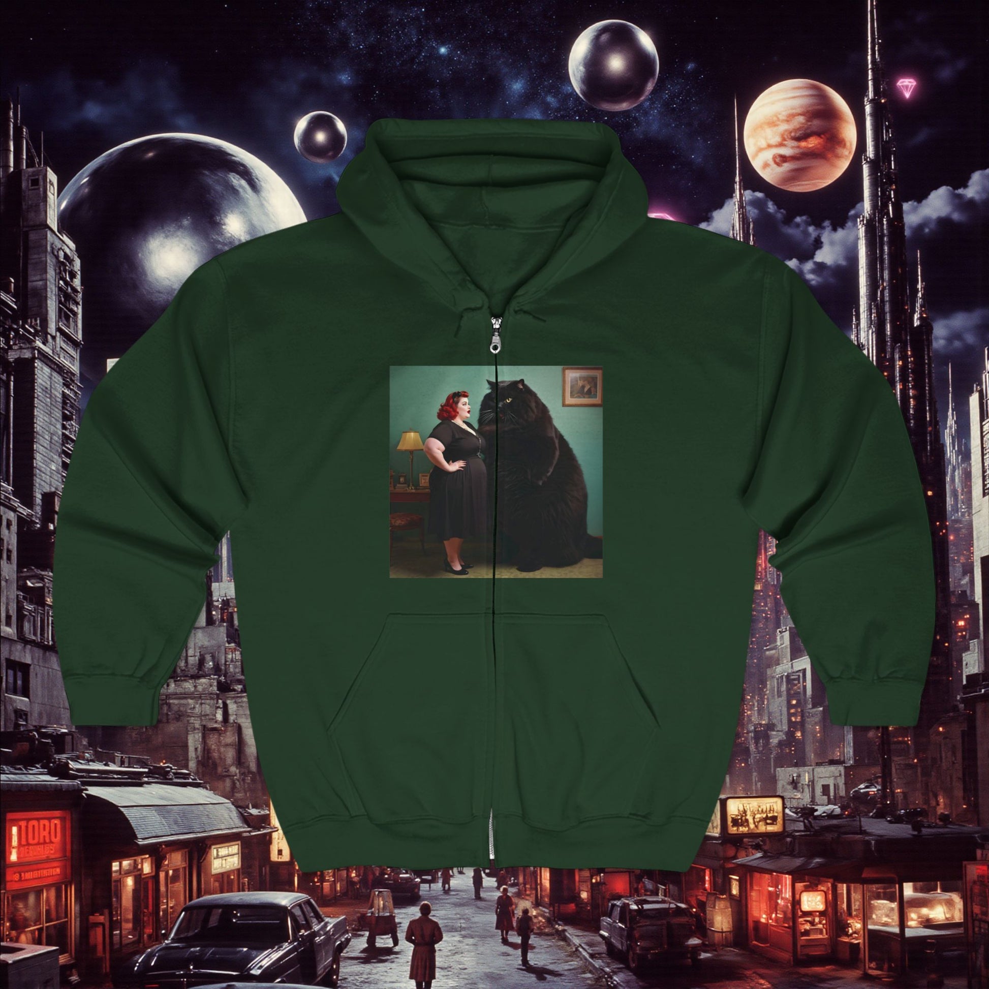 Zip Hoodie | Black Pussy