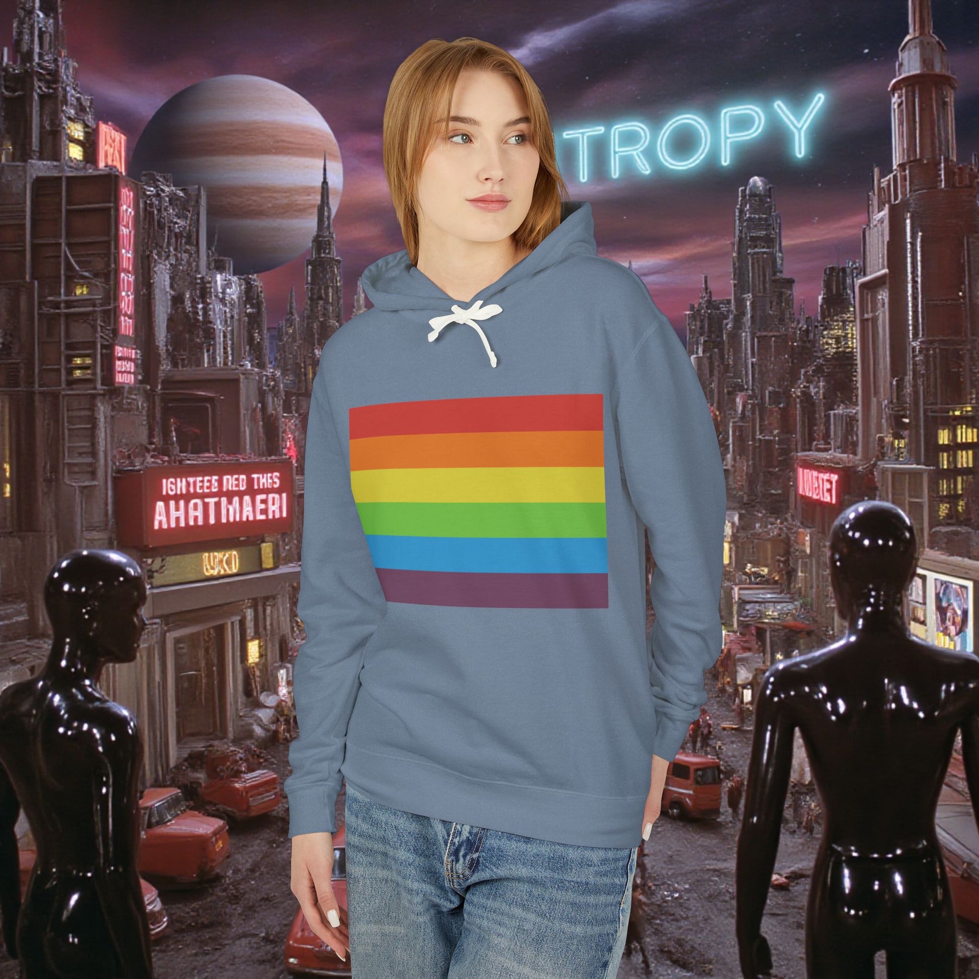 Hoodie Sweatshirt | Vintage Pride Flag