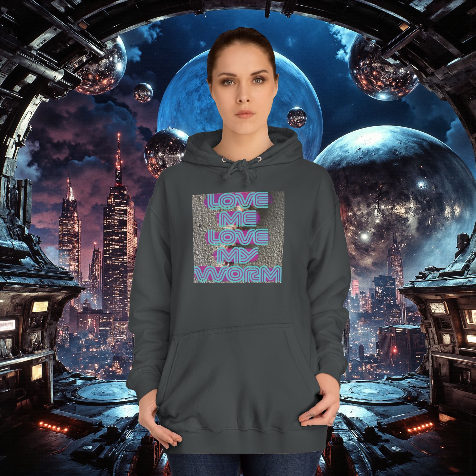 College Hoodie | Love Me Love My Worm (for the devout)