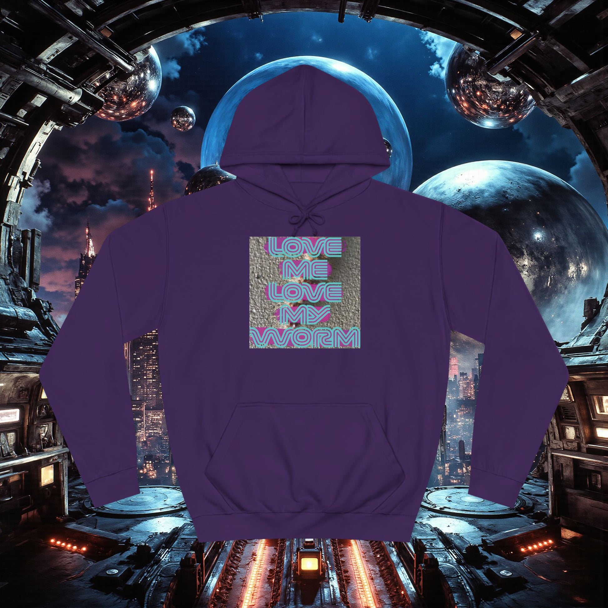 College Hoodie | Love Me Love My Worm (for the devout)