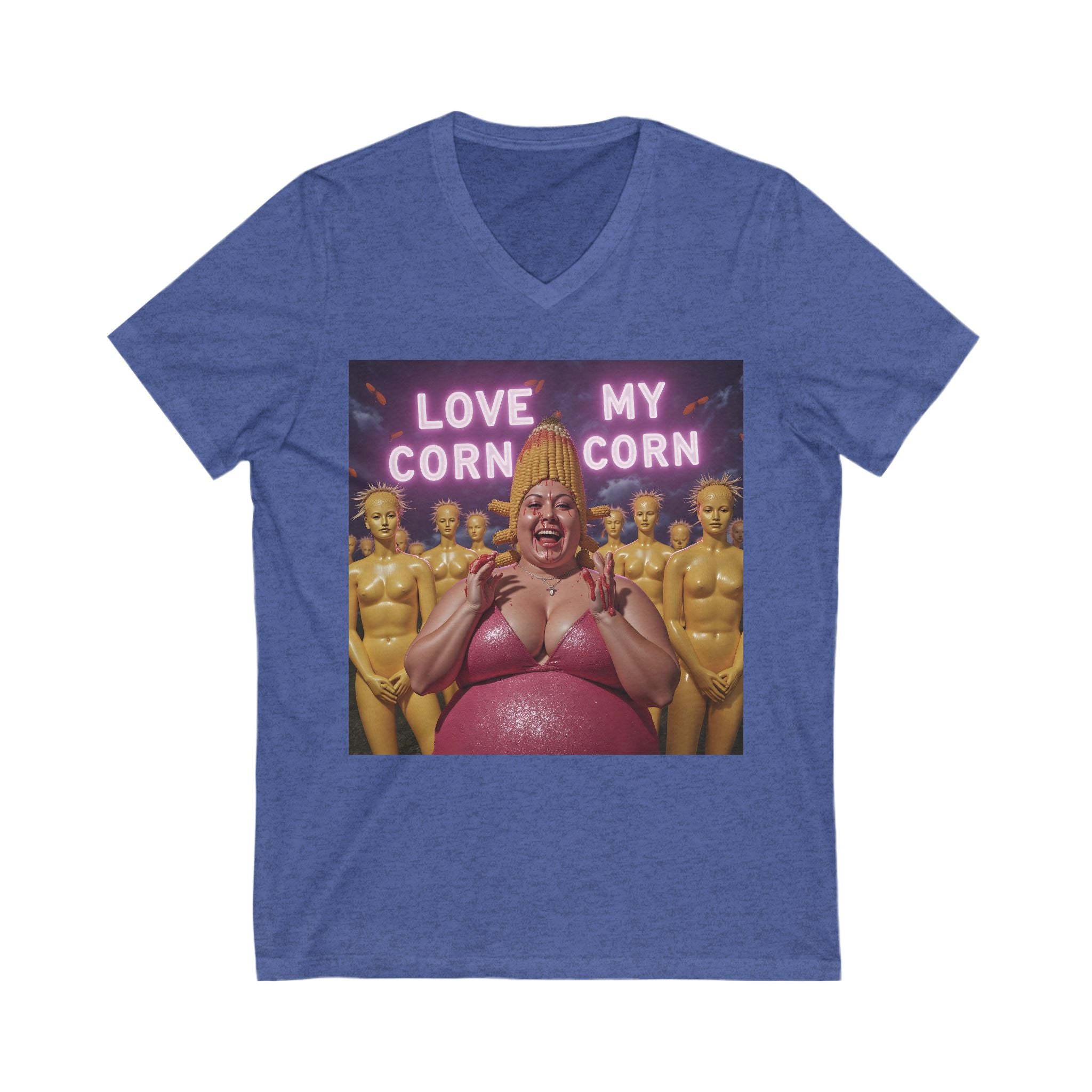 V-Neck T-Shirt | LOVE MY CORN CORN