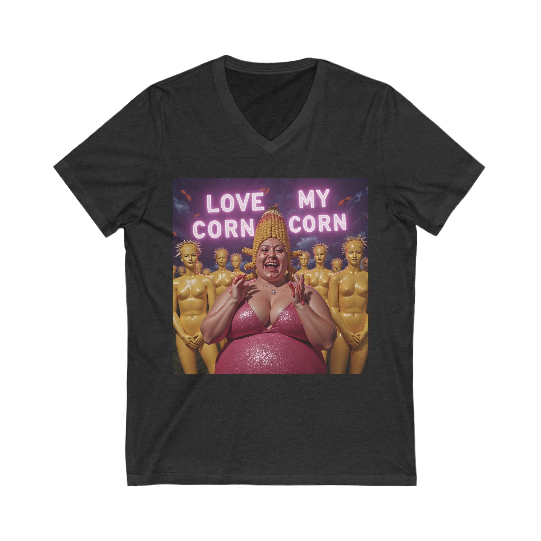 V-Neck T-Shirt | LOVE MY CORN CORN