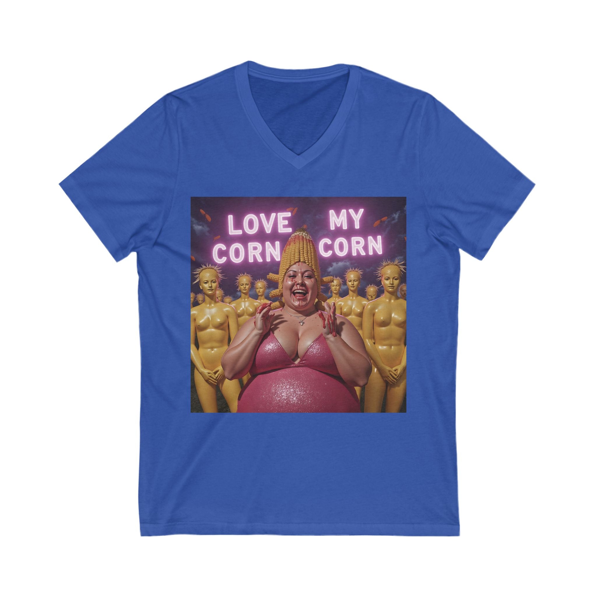 V-Neck T-Shirt | LOVE MY CORN CORN
