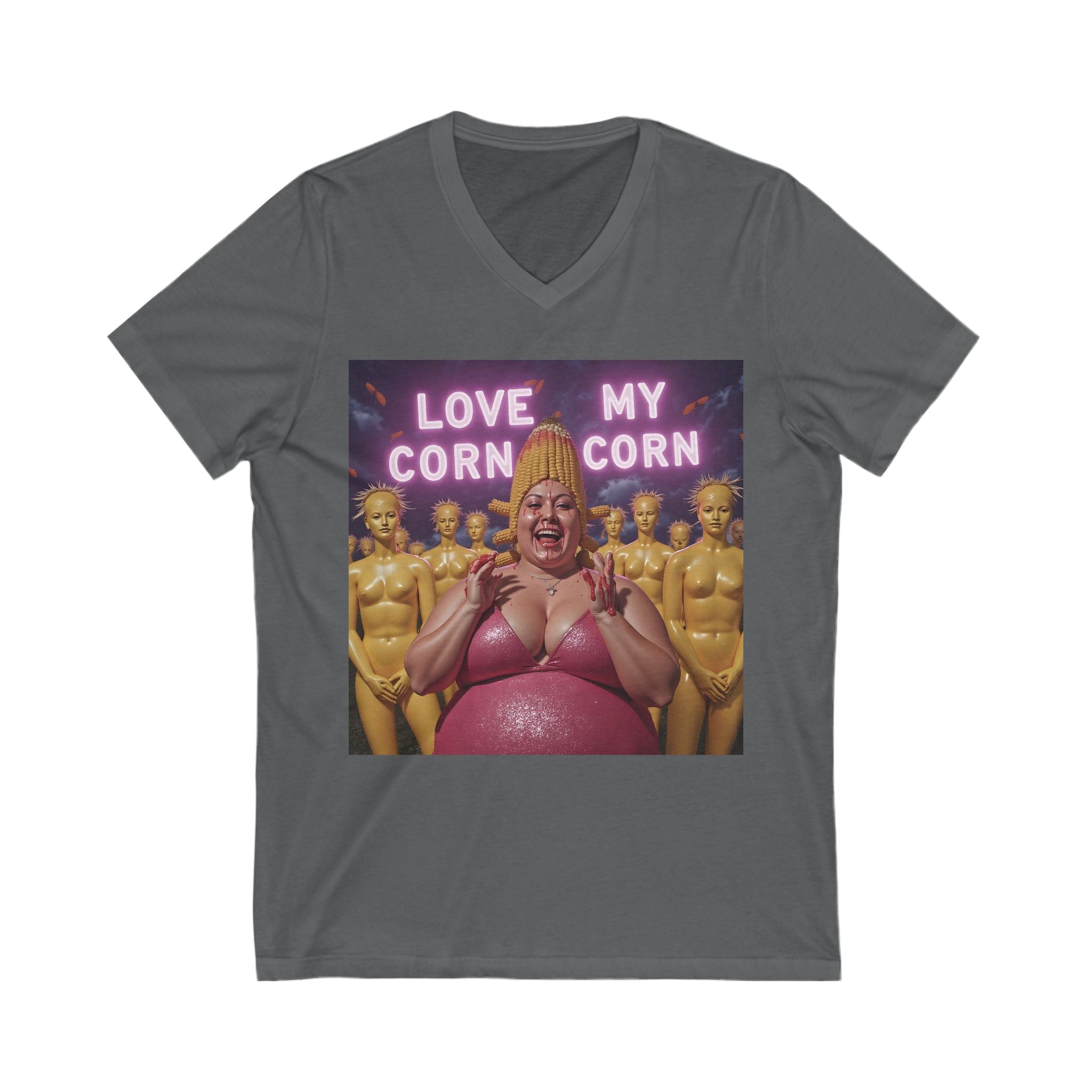 V-Neck T-Shirt | LOVE MY CORN CORN