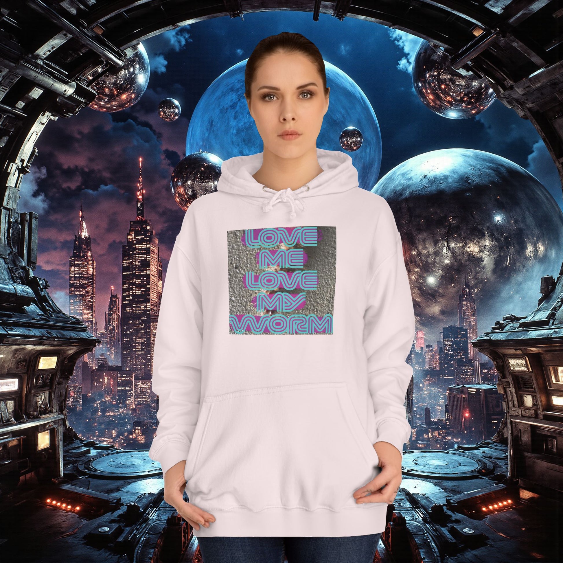 College Hoodie | Love Me Love My Worm (for the devout)