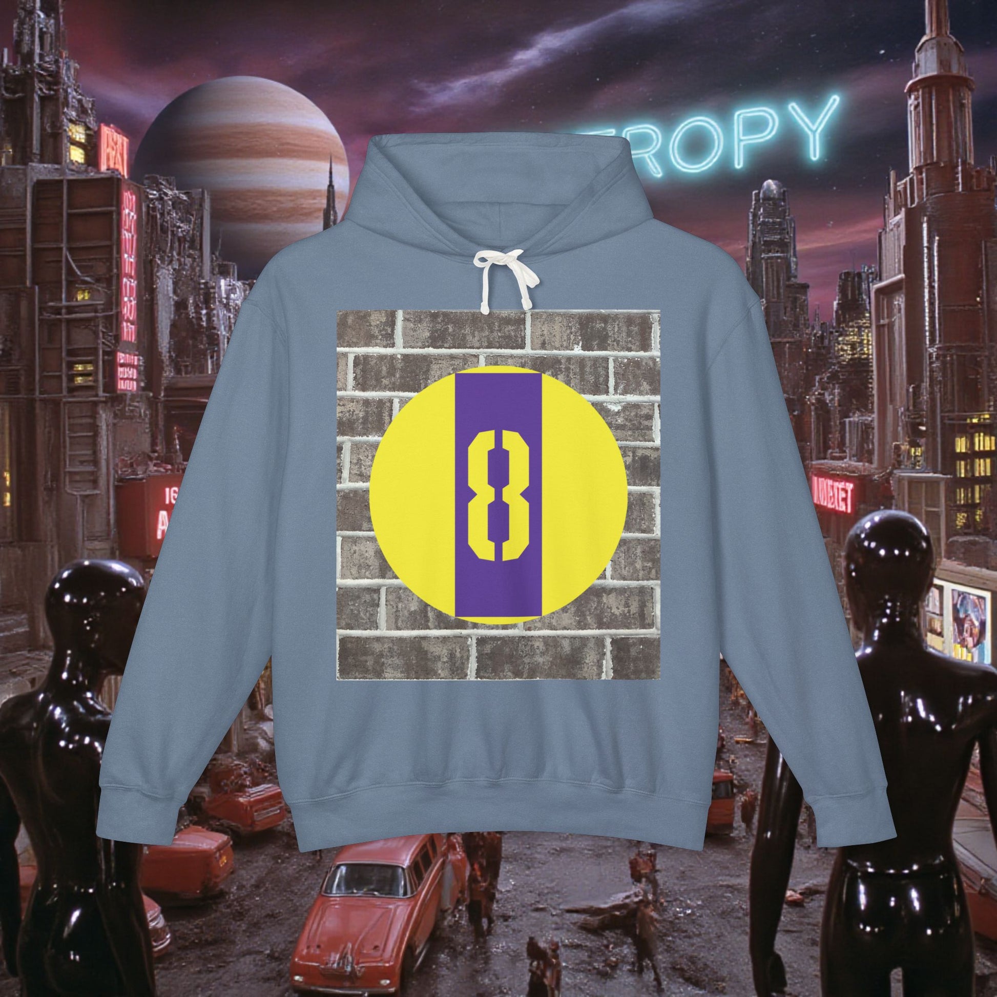 Hoodie Sweatshirt | Brick Road 8 | Purple