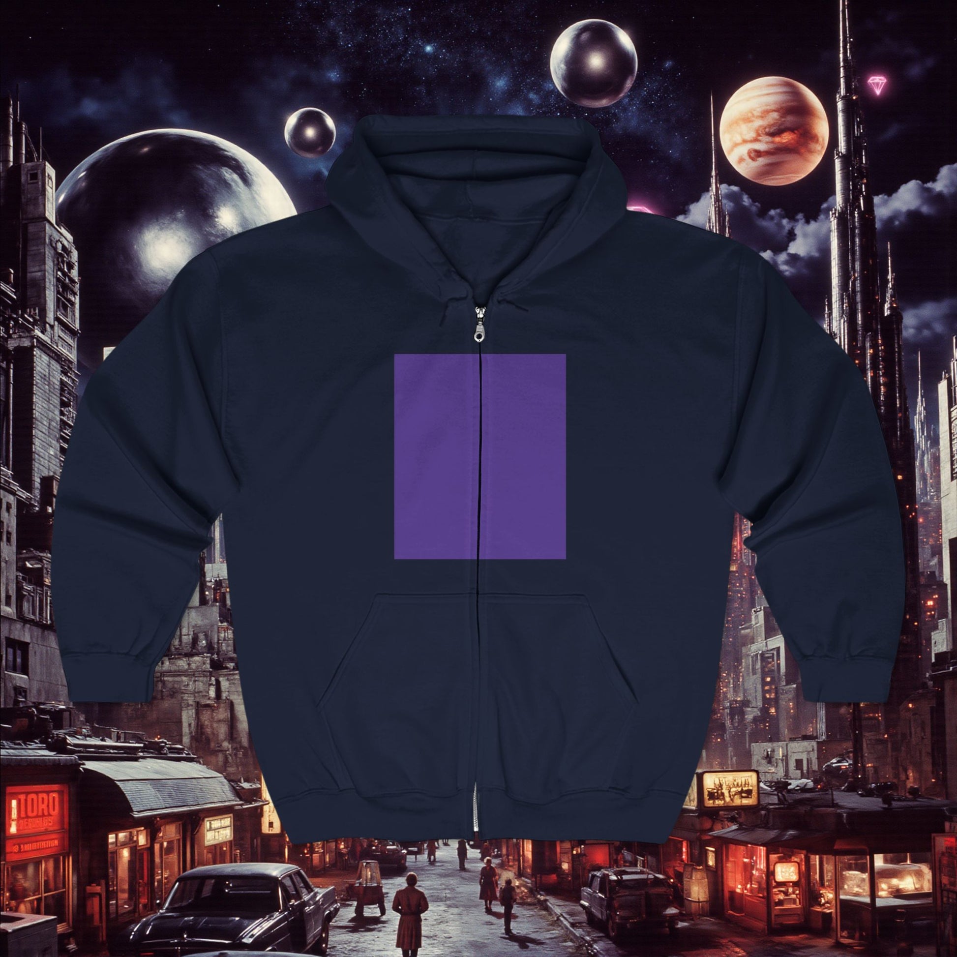 Zip Hoodie | Purple
