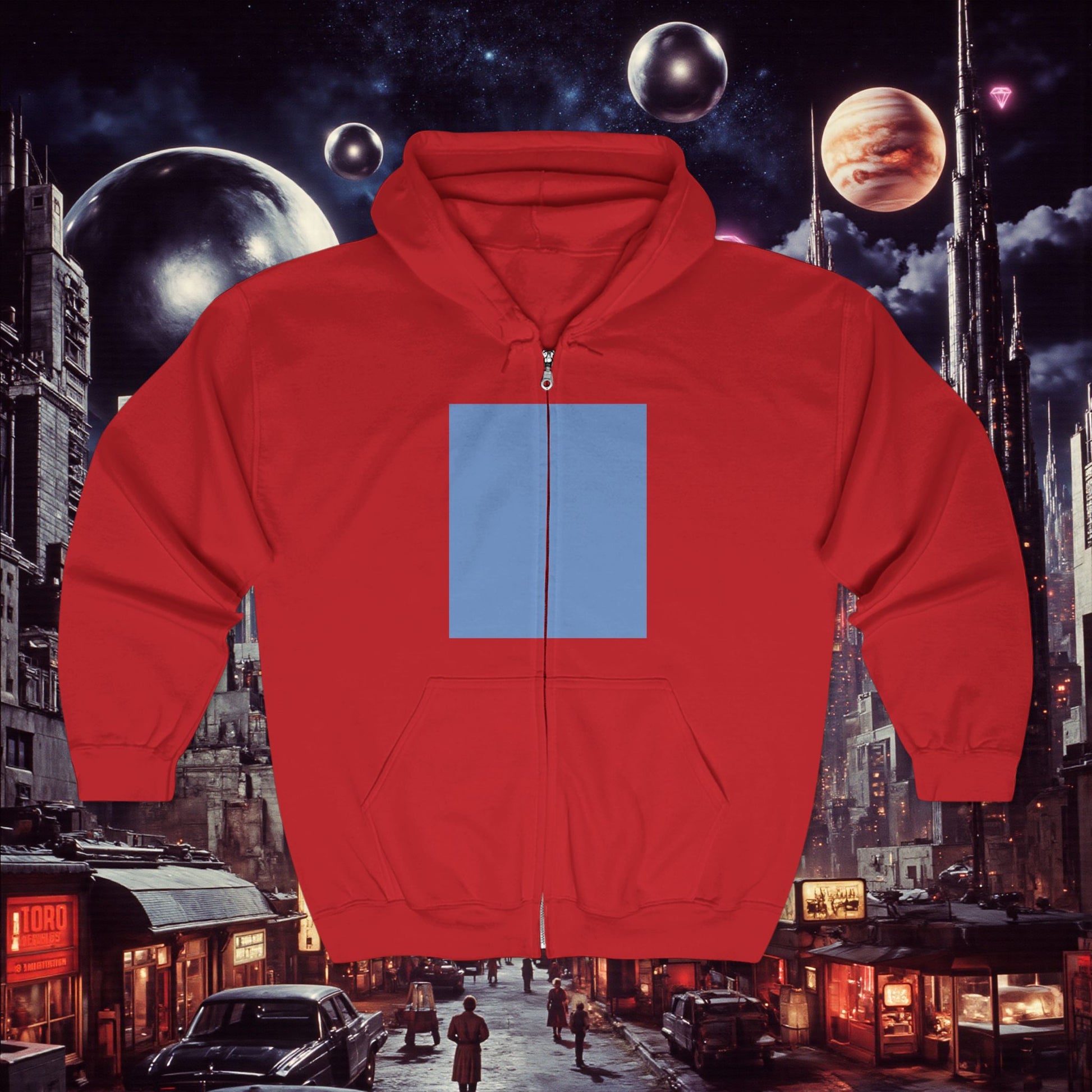 Zip Hoodie | Blue