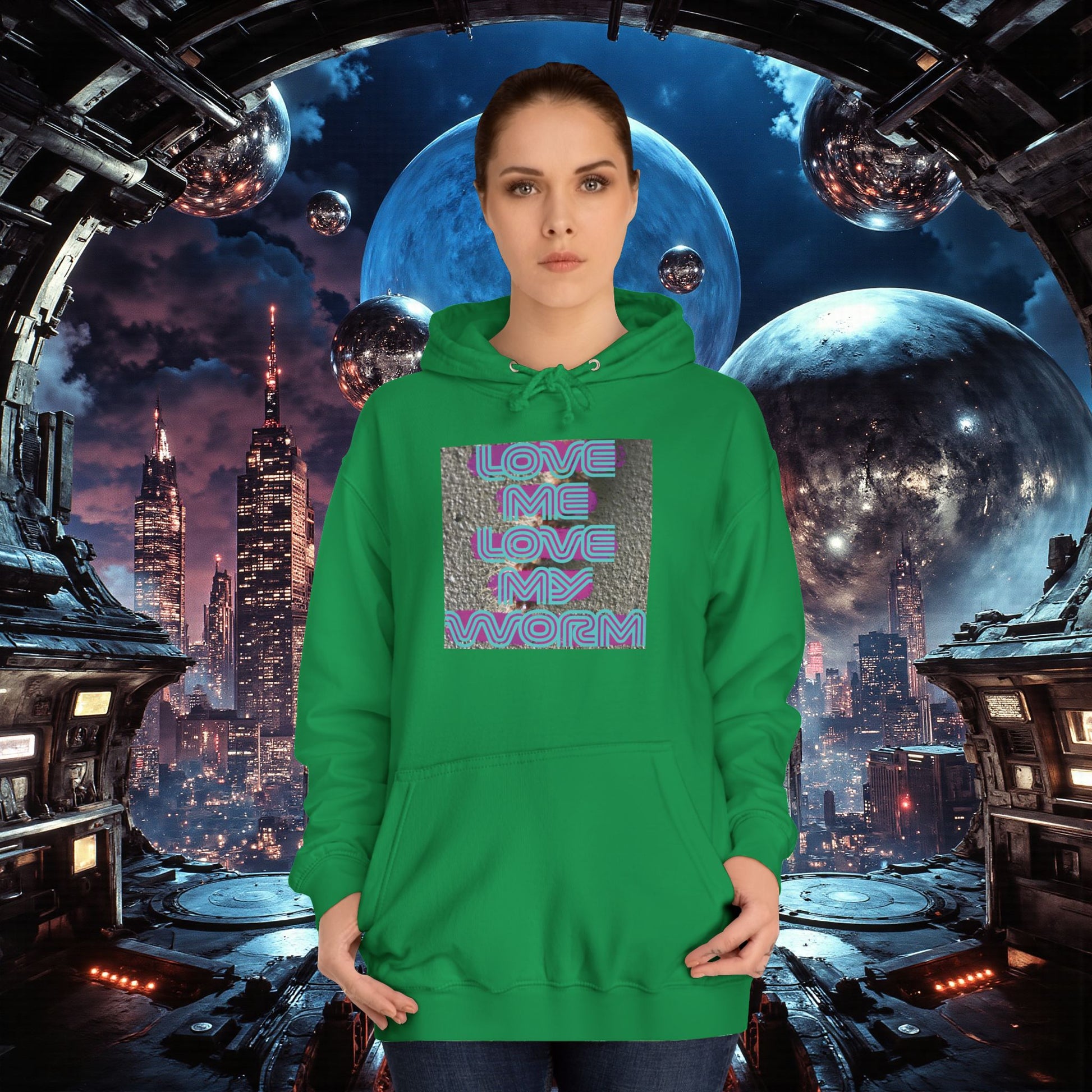 College Hoodie | Love Me Love My Worm (for the devout)