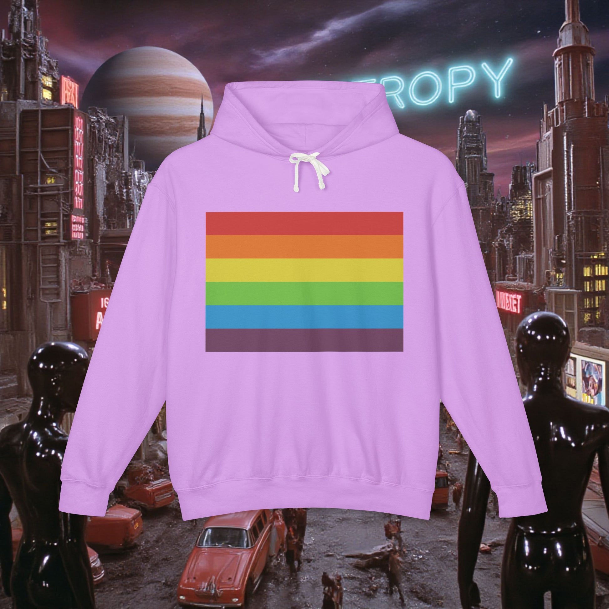 Hoodie Sweatshirt | Vintage Pride Flag