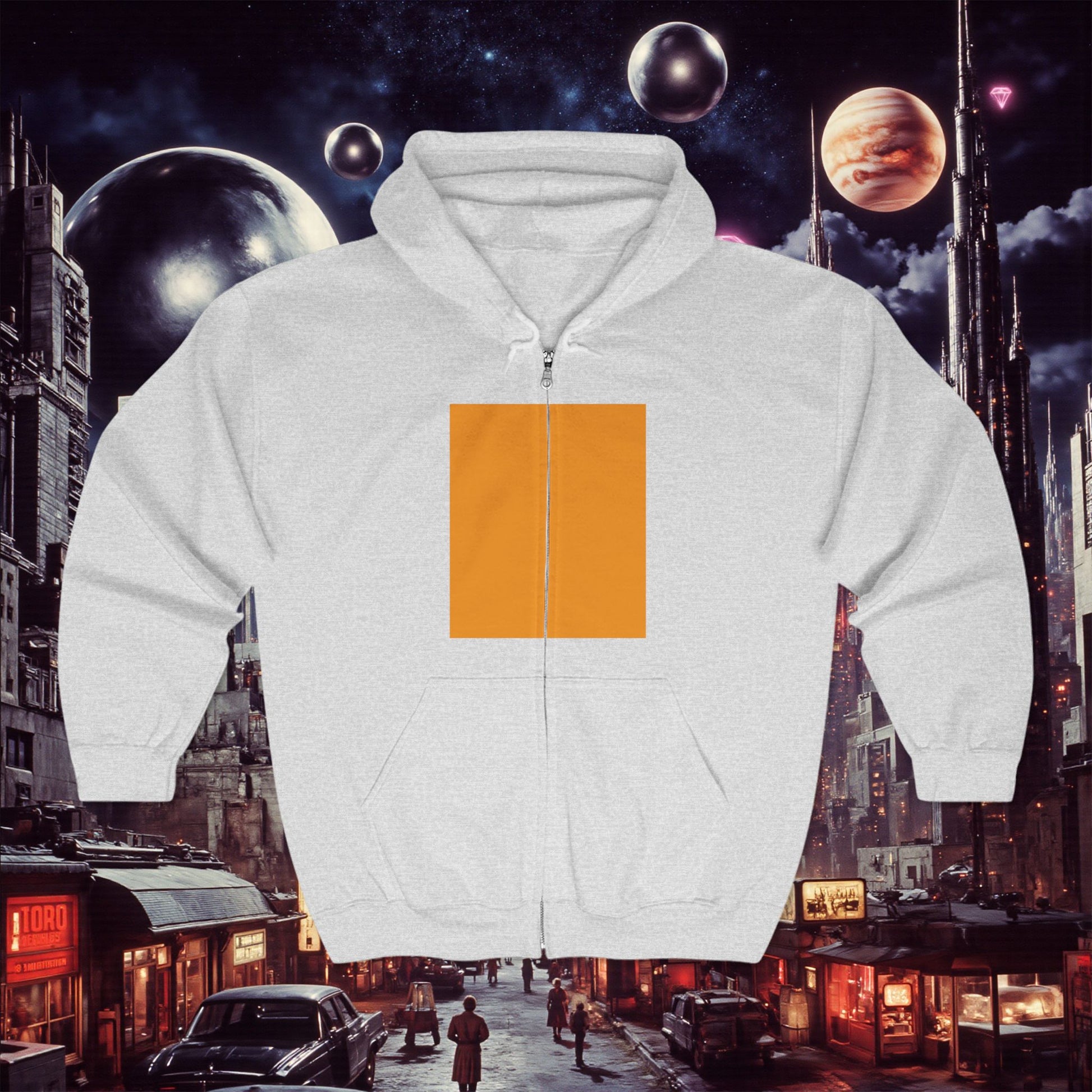 Zip Hoodie | Orange