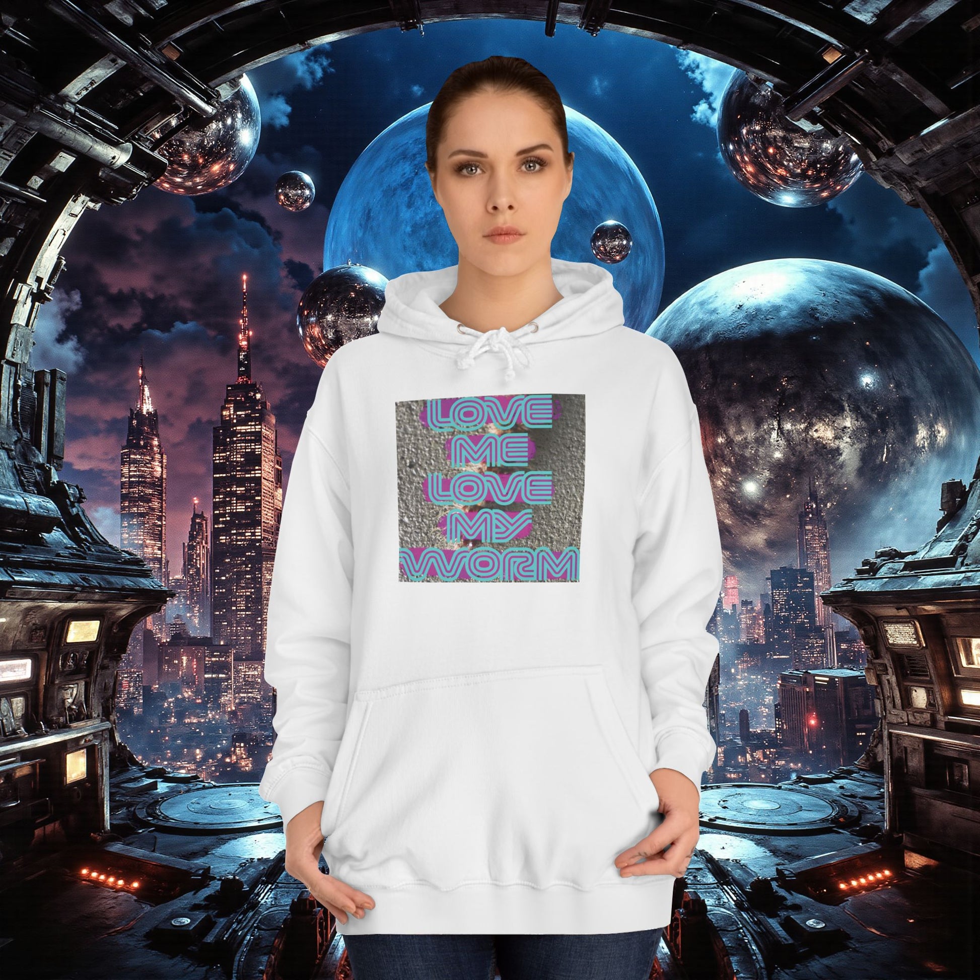College Hoodie | Love Me Love My Worm (for the devout)