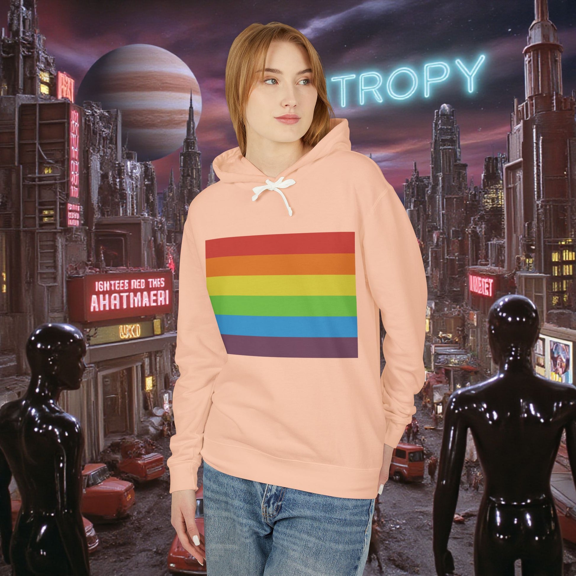 Hoodie Sweatshirt | Vintage Pride Flag