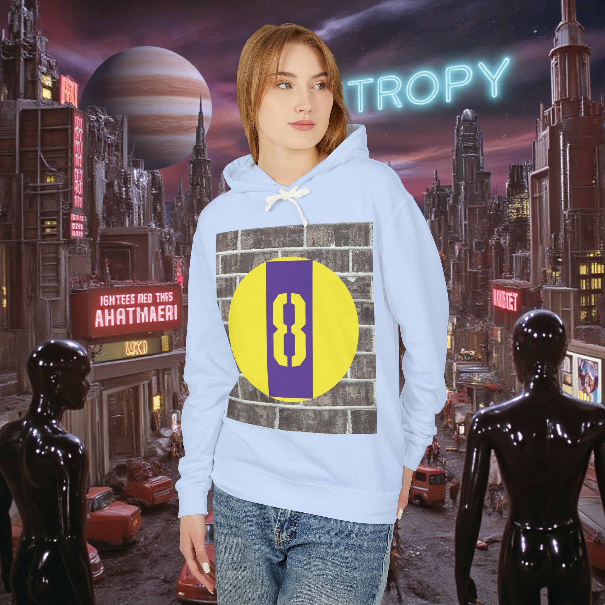 Hoodie Sweatshirt | Brick Road 8 | Purple