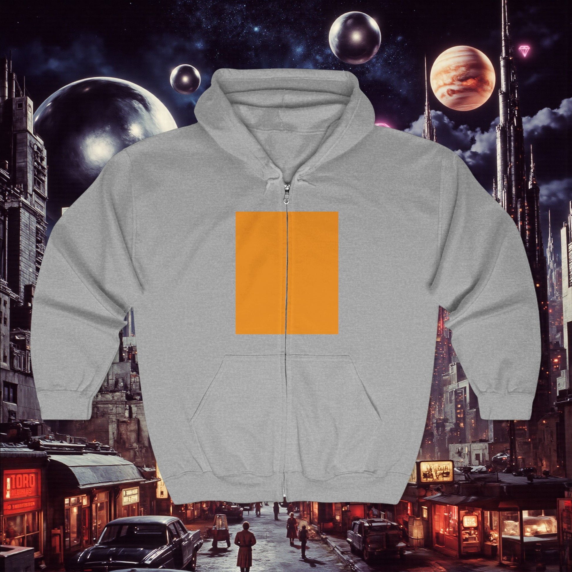 Zip Hoodie | Orange