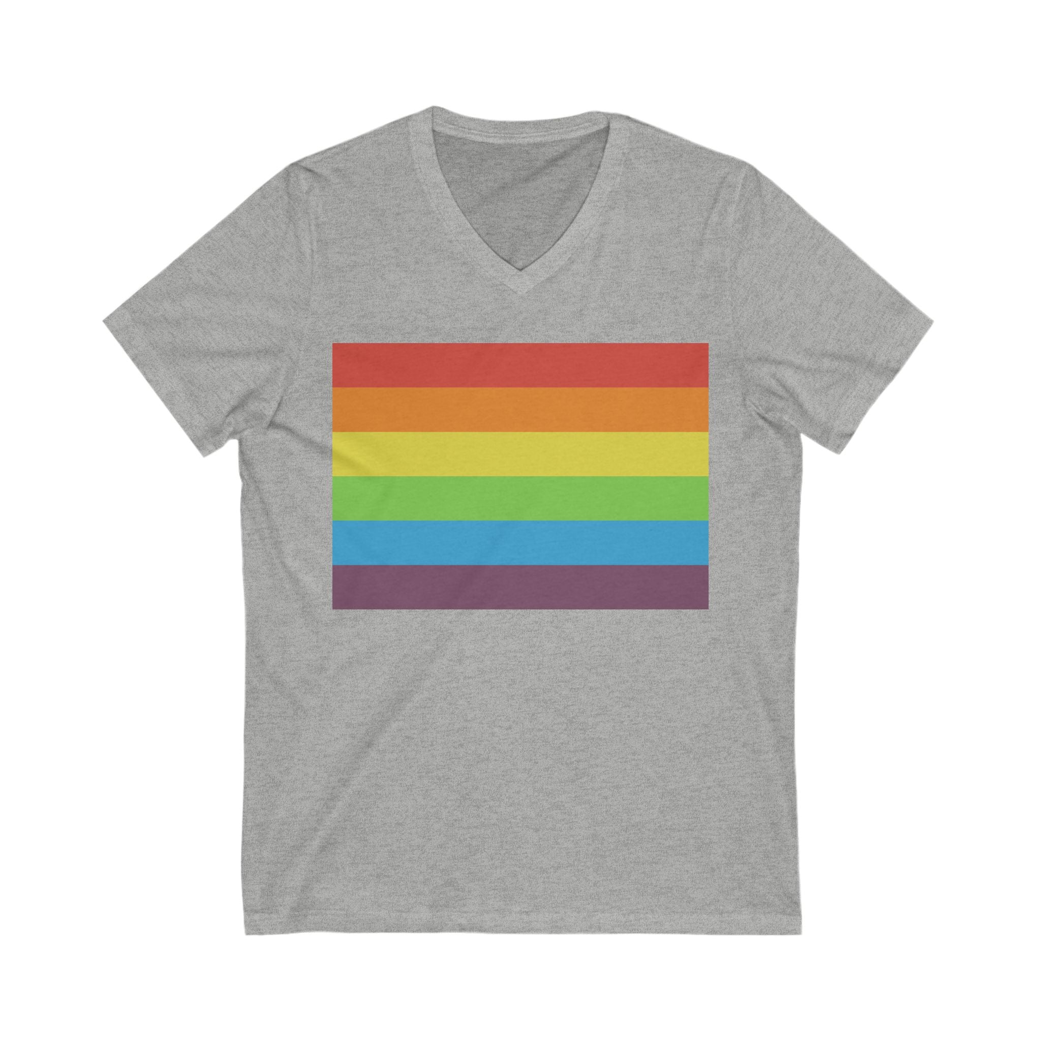 V-Neck T-Shirt | Vintage Pride Flag