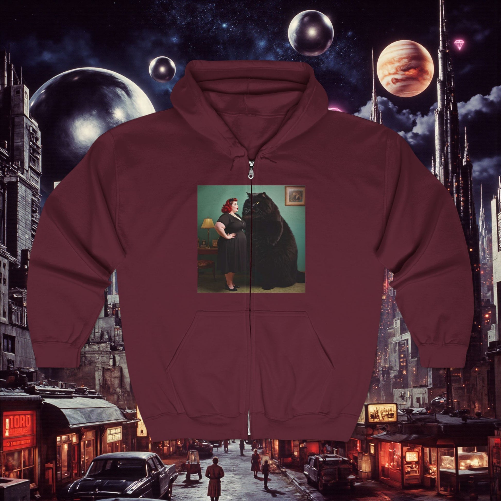Zip Hoodie | Black Pussy