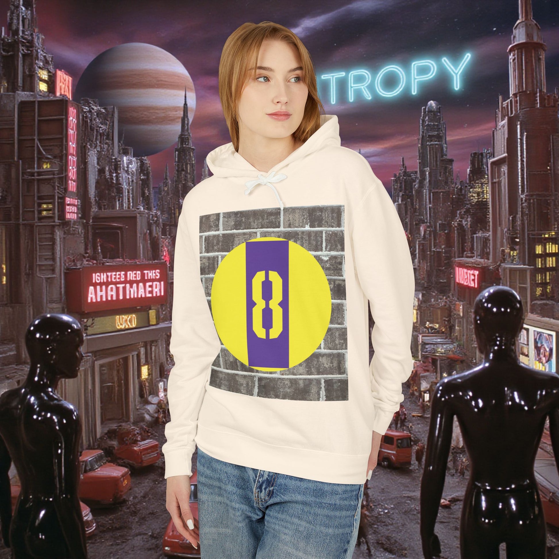 Hoodie Sweatshirt | Brick Road 8 | Purple