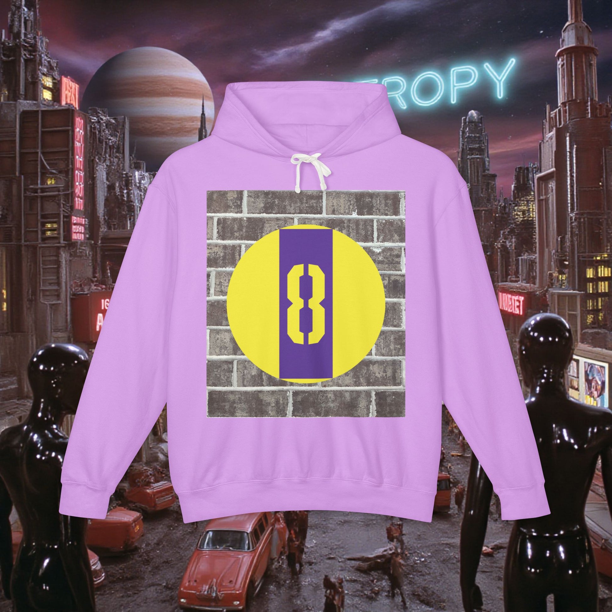Hoodie Sweatshirt | Brick Road 8 | Purple
