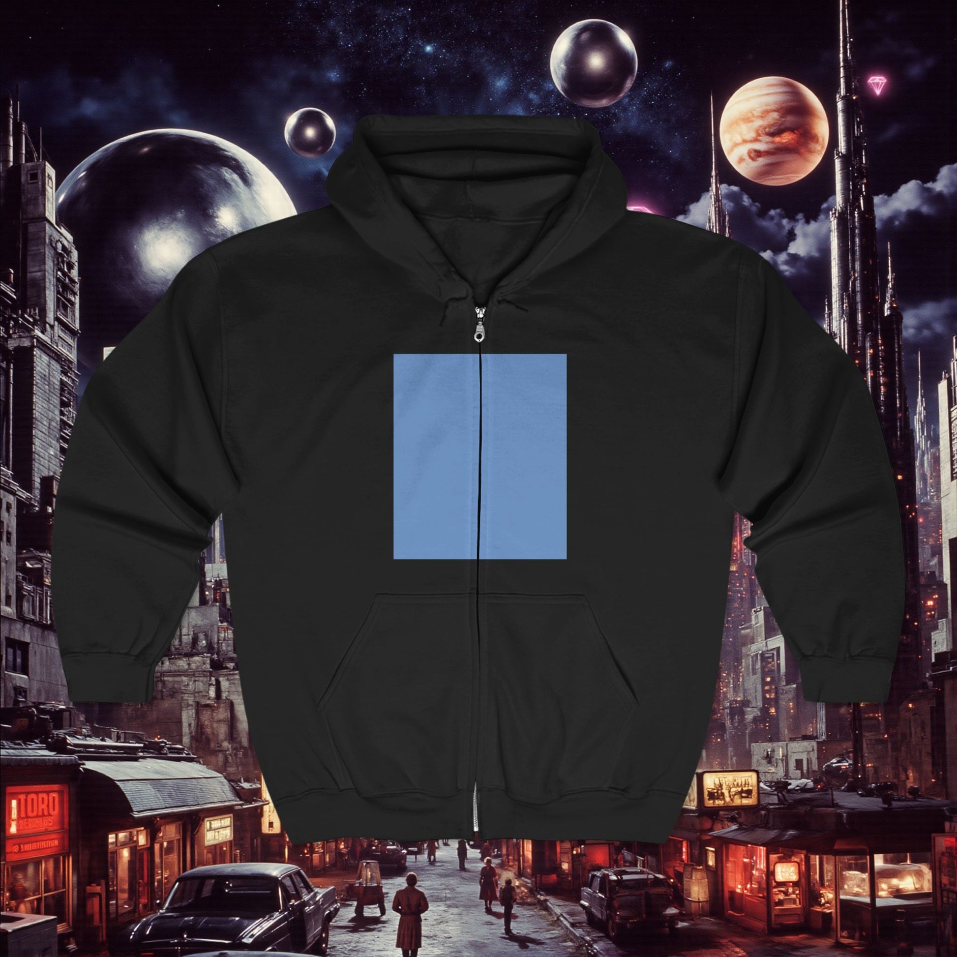 Zip Hoodie | Blue