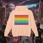 Hoodie Sweatshirt | Distressed Vintage Pride Flag