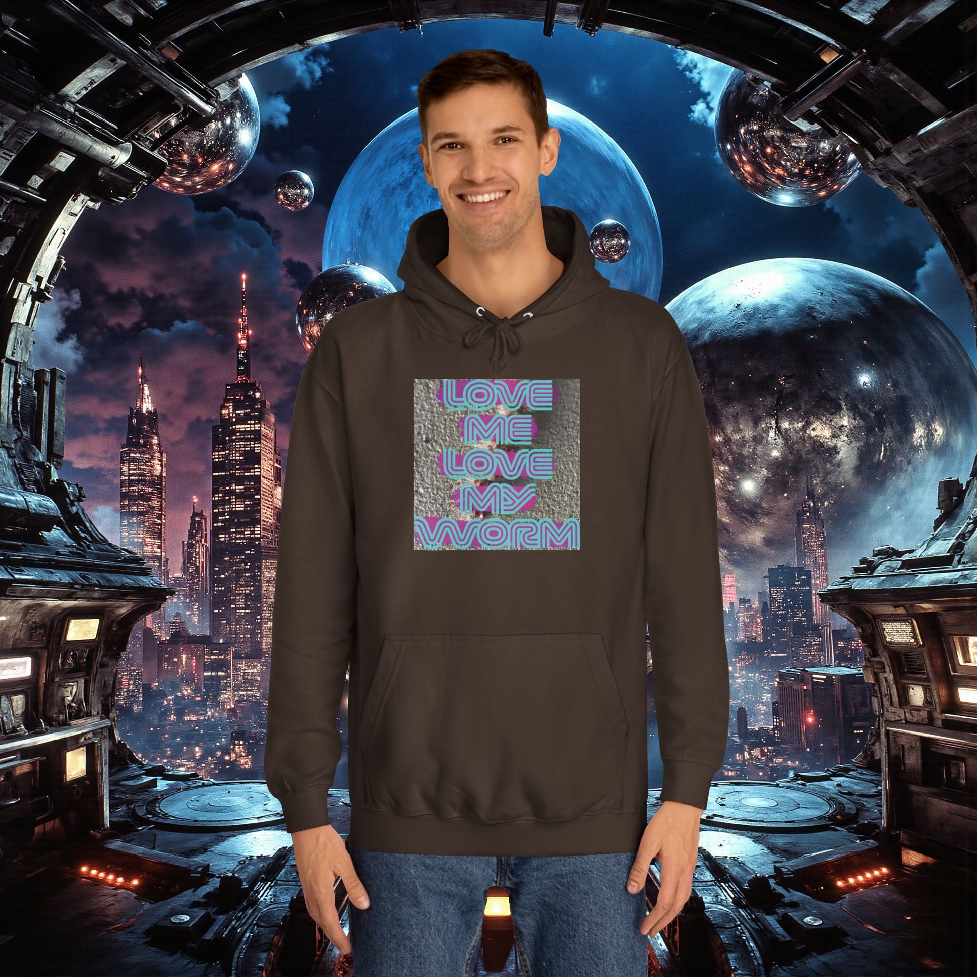 College Hoodie | Love Me Love My Worm (for the devout)