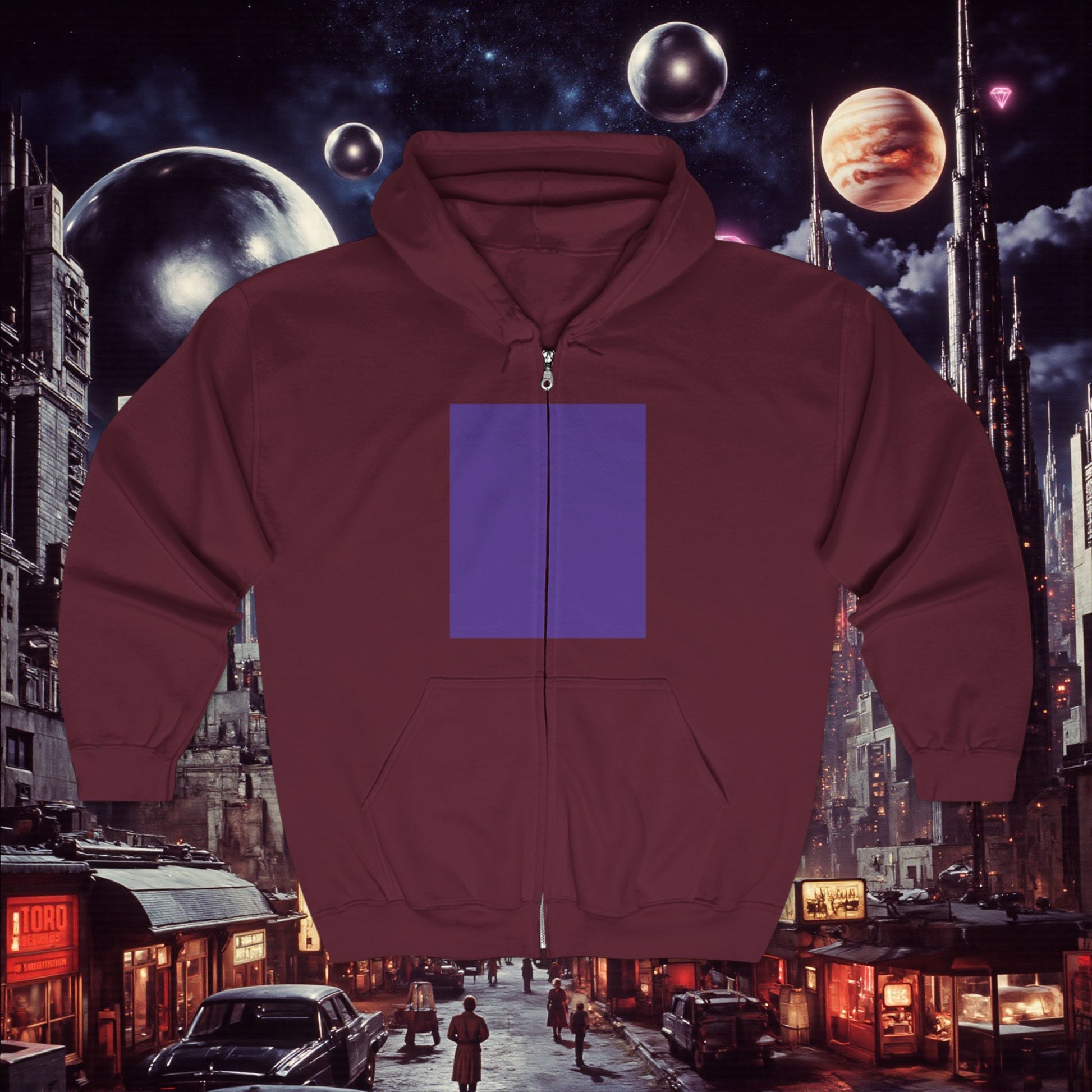Zip Hoodie | Purple