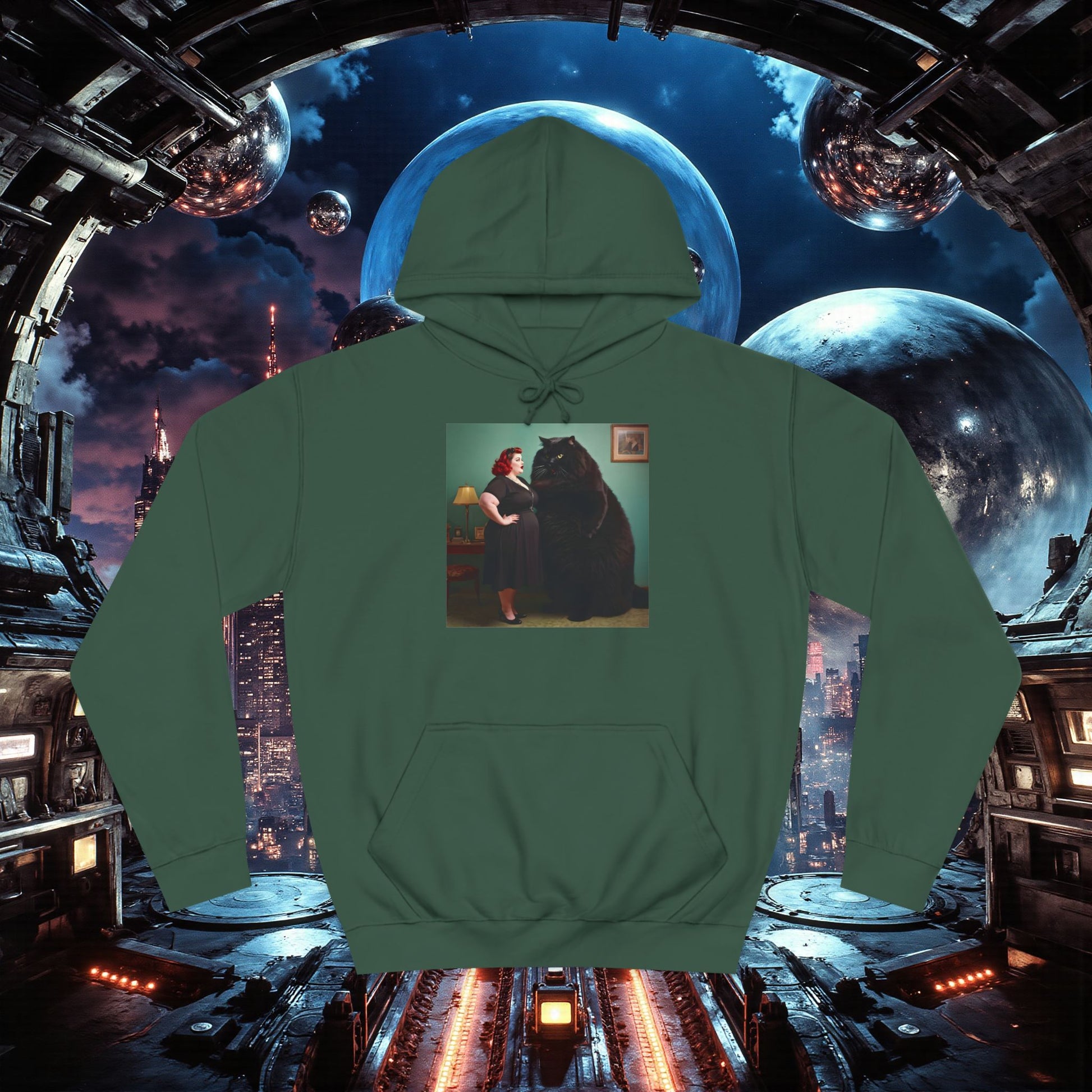 College Hoodie | Black Pussy