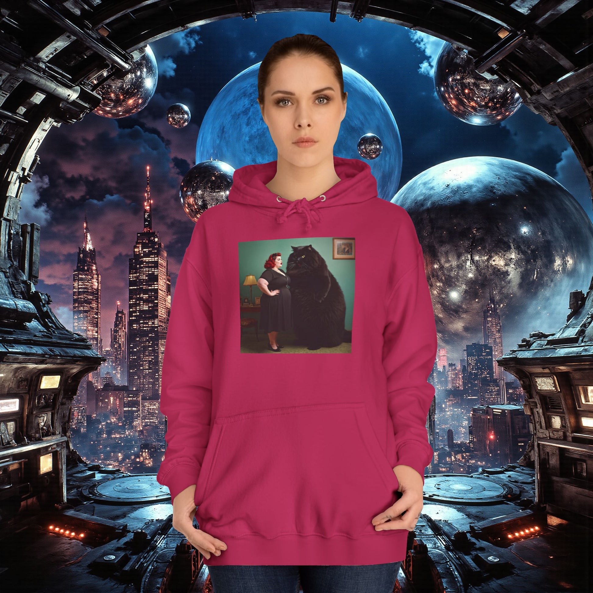 College Hoodie | Black Pussy