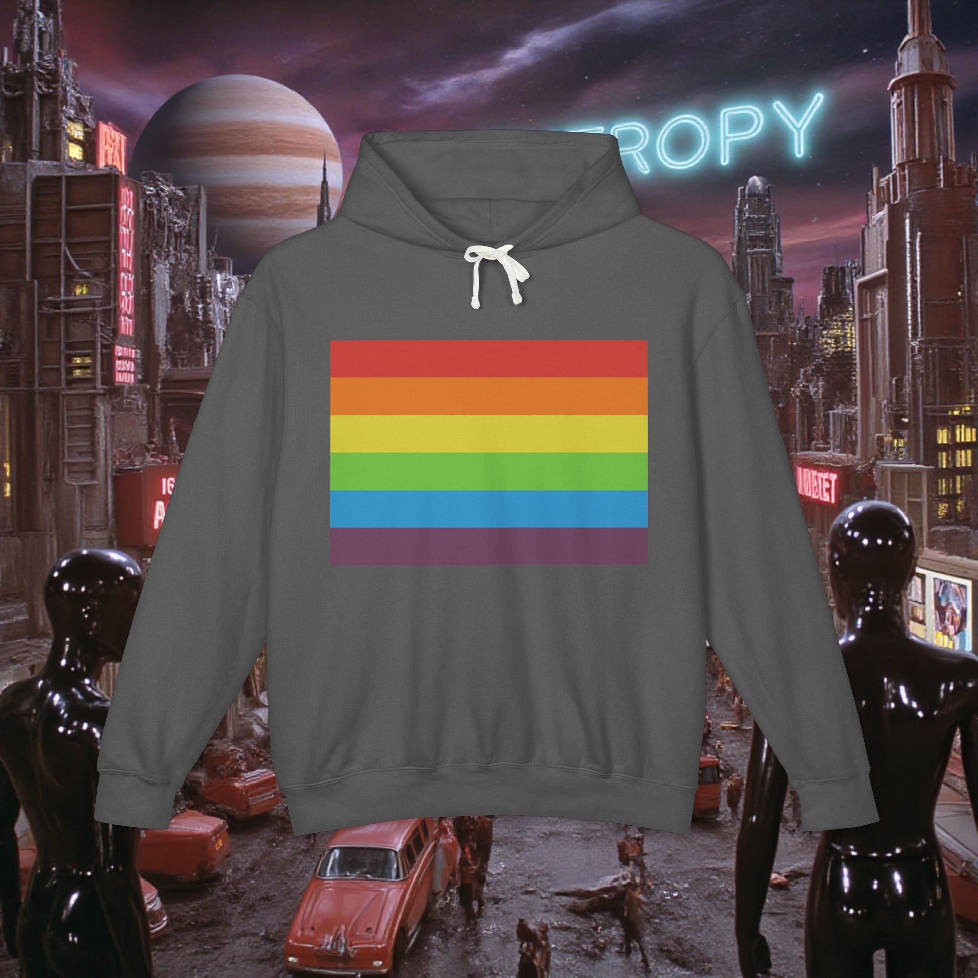 Hoodie Sweatshirt | Vintage Pride Flag