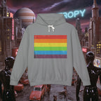 Hoodie Sweatshirt | Distressed Vintage Pride Flag