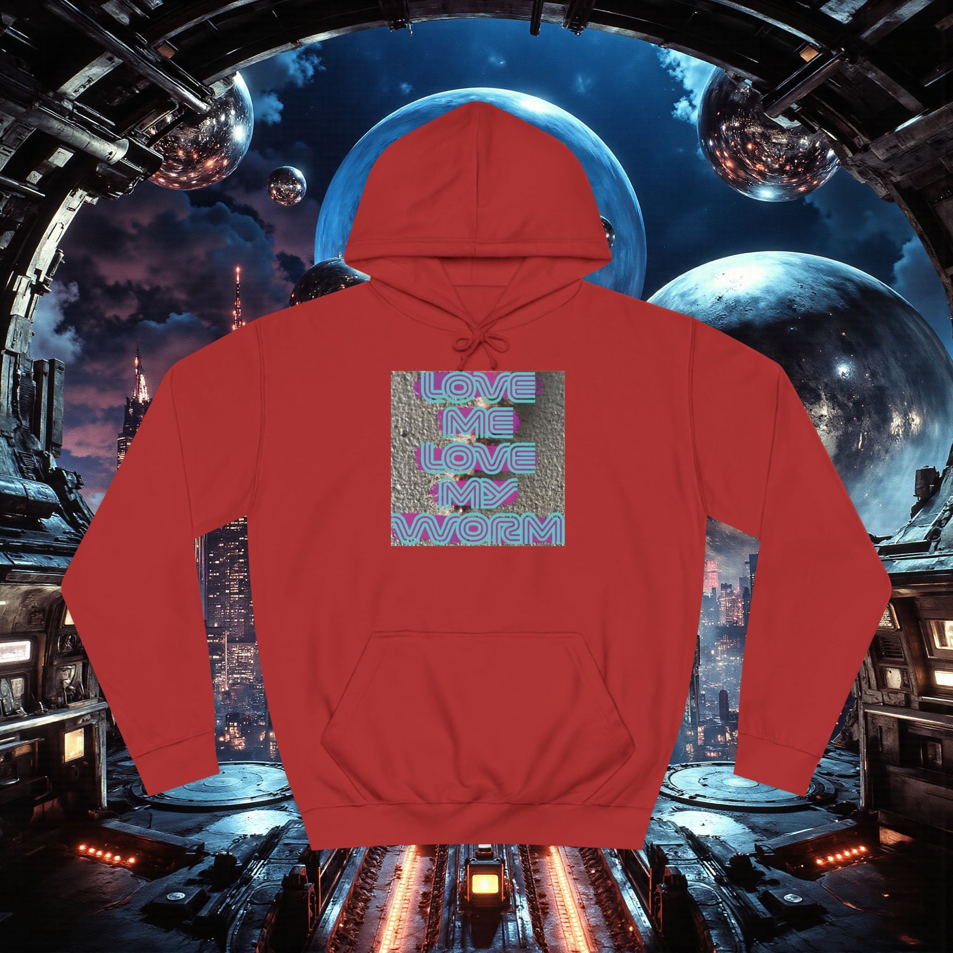 College Hoodie | Love Me Love My Worm (for the devout)