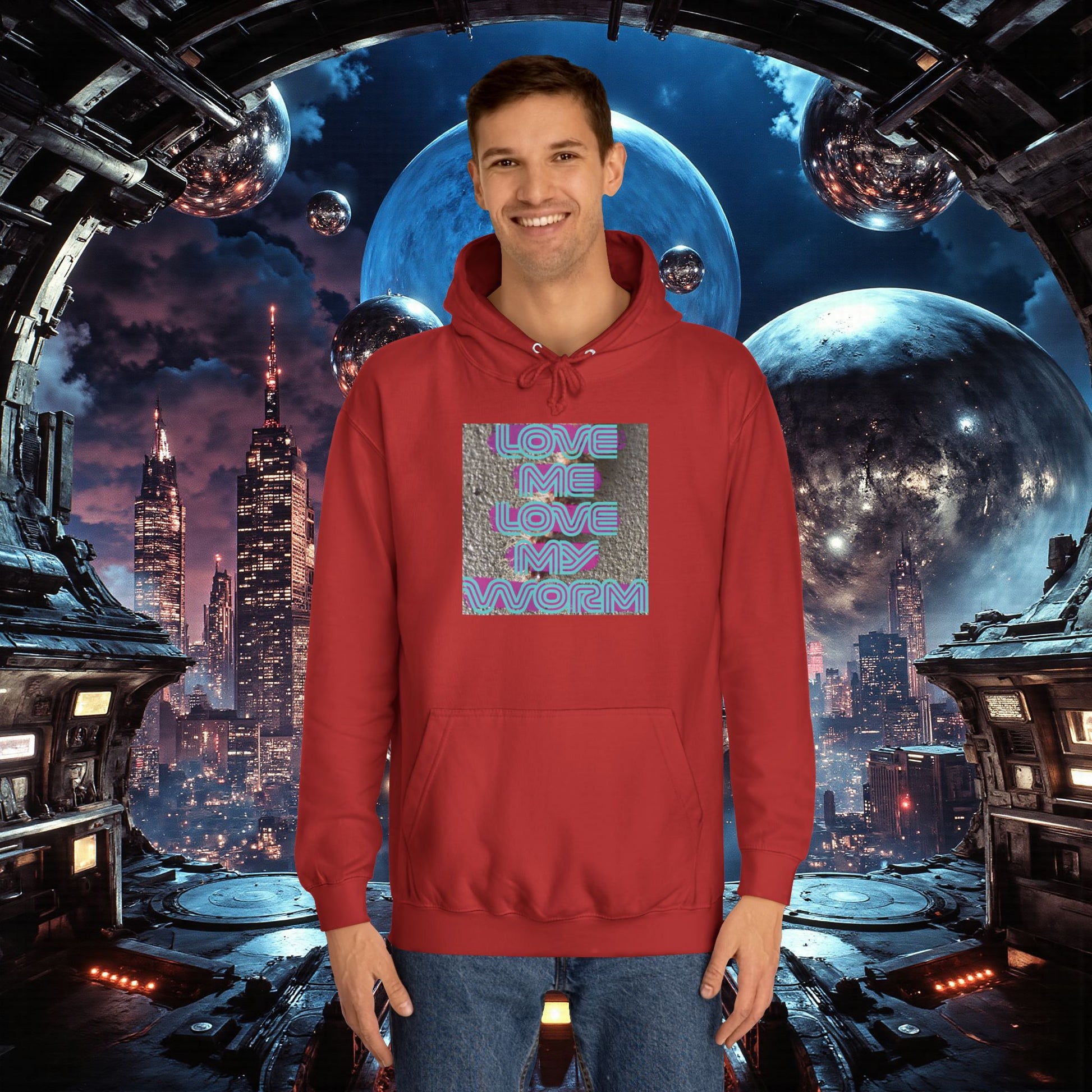 College Hoodie | Love Me Love My Worm (for the devout)