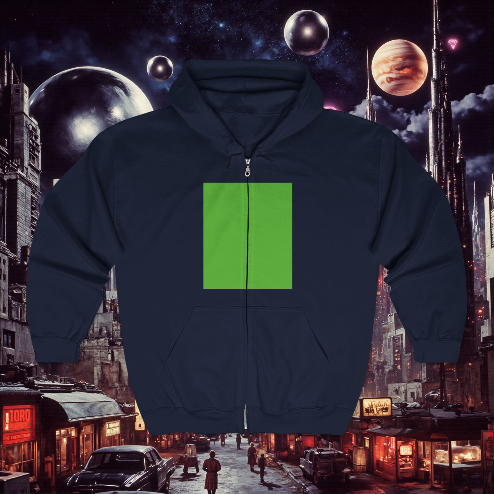 Zip Hoodie | Green