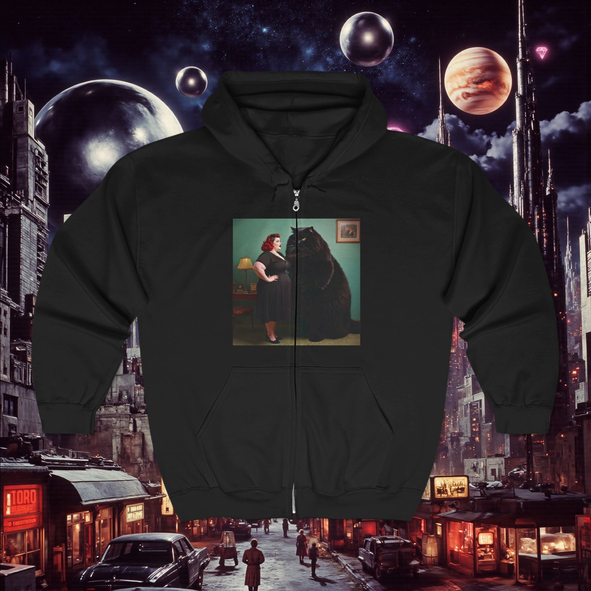 Zip Hoodie | Black Pussy