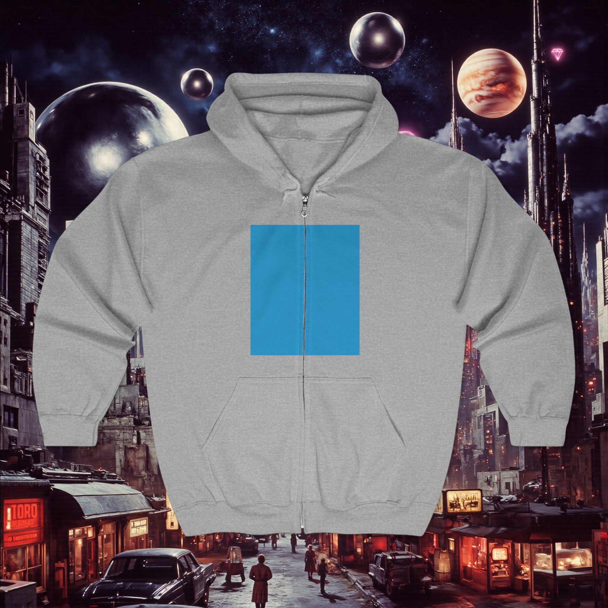 Zip Hoodie | Bright Blue