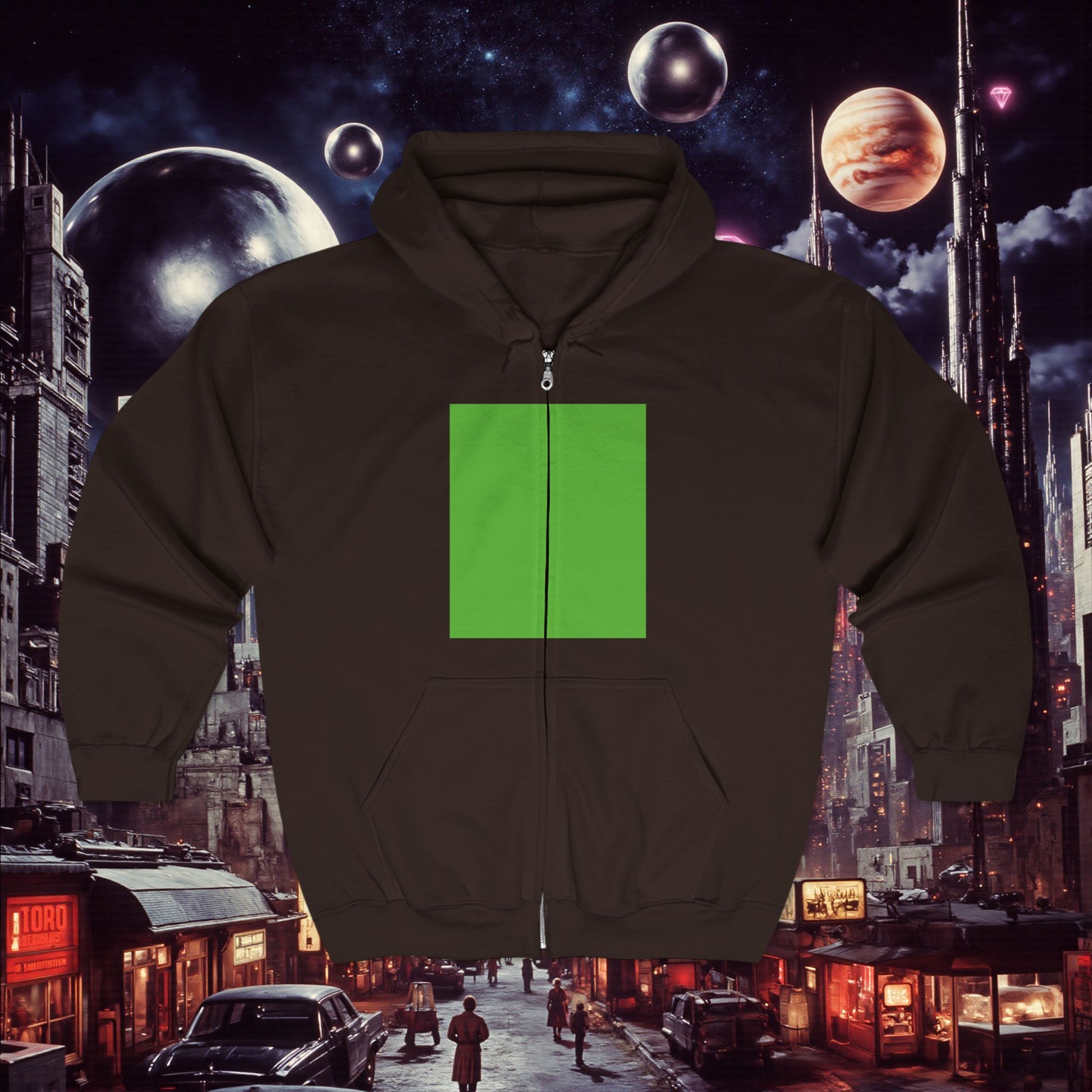 Zip Hoodie | Green